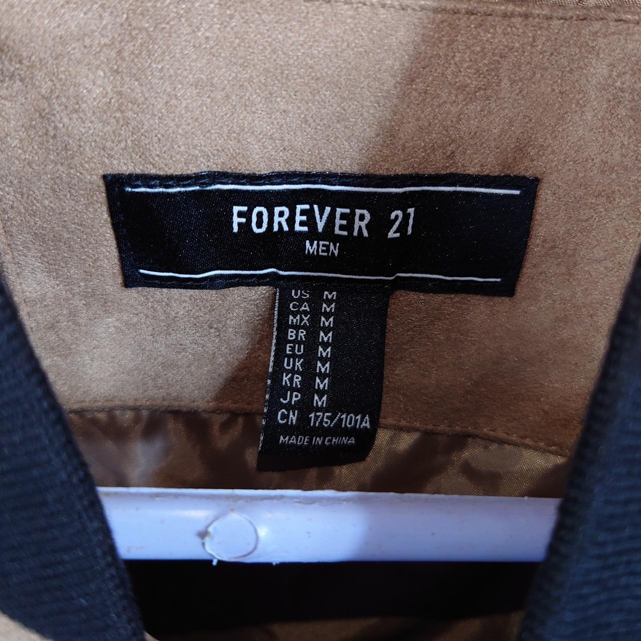 Forever 21 brown suede coat full zip up... - Depop