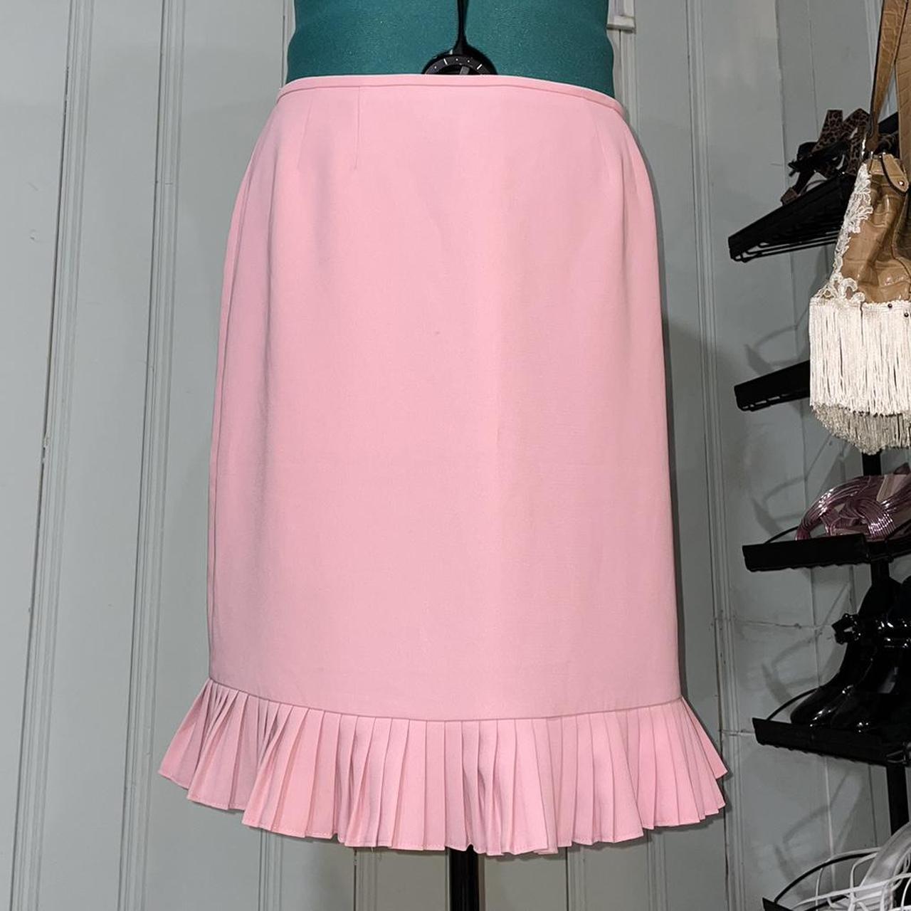 Midi pencil skirt with ruffle bottom best sale