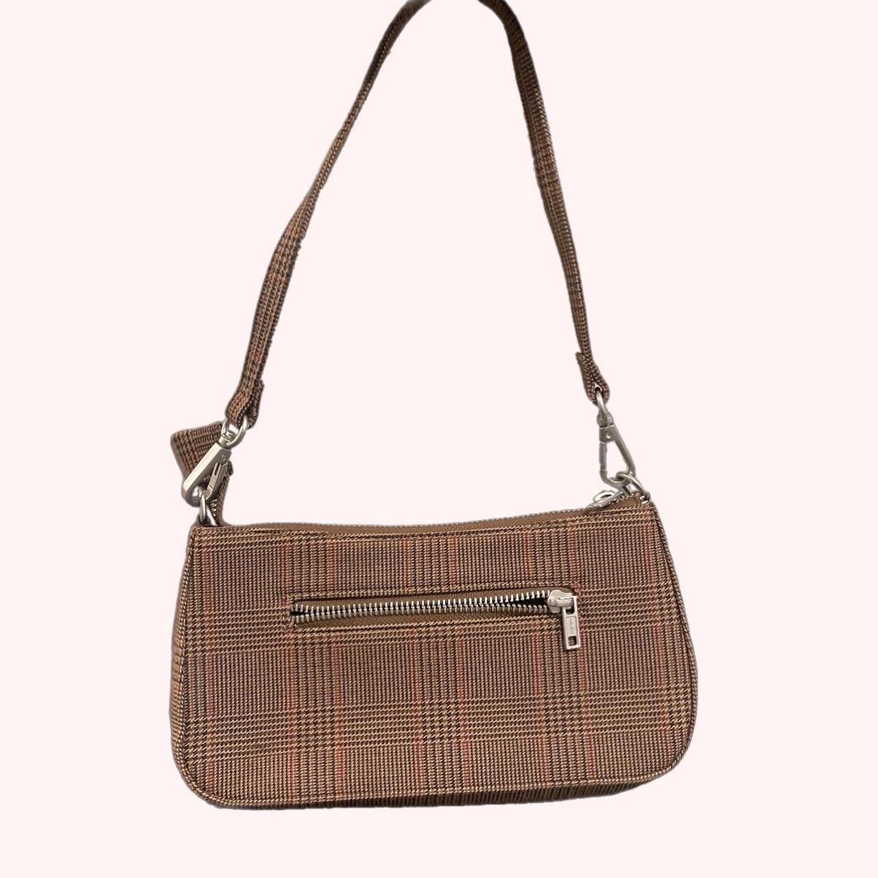 Brandy Melville Purse Brown Like new Plaid Depop