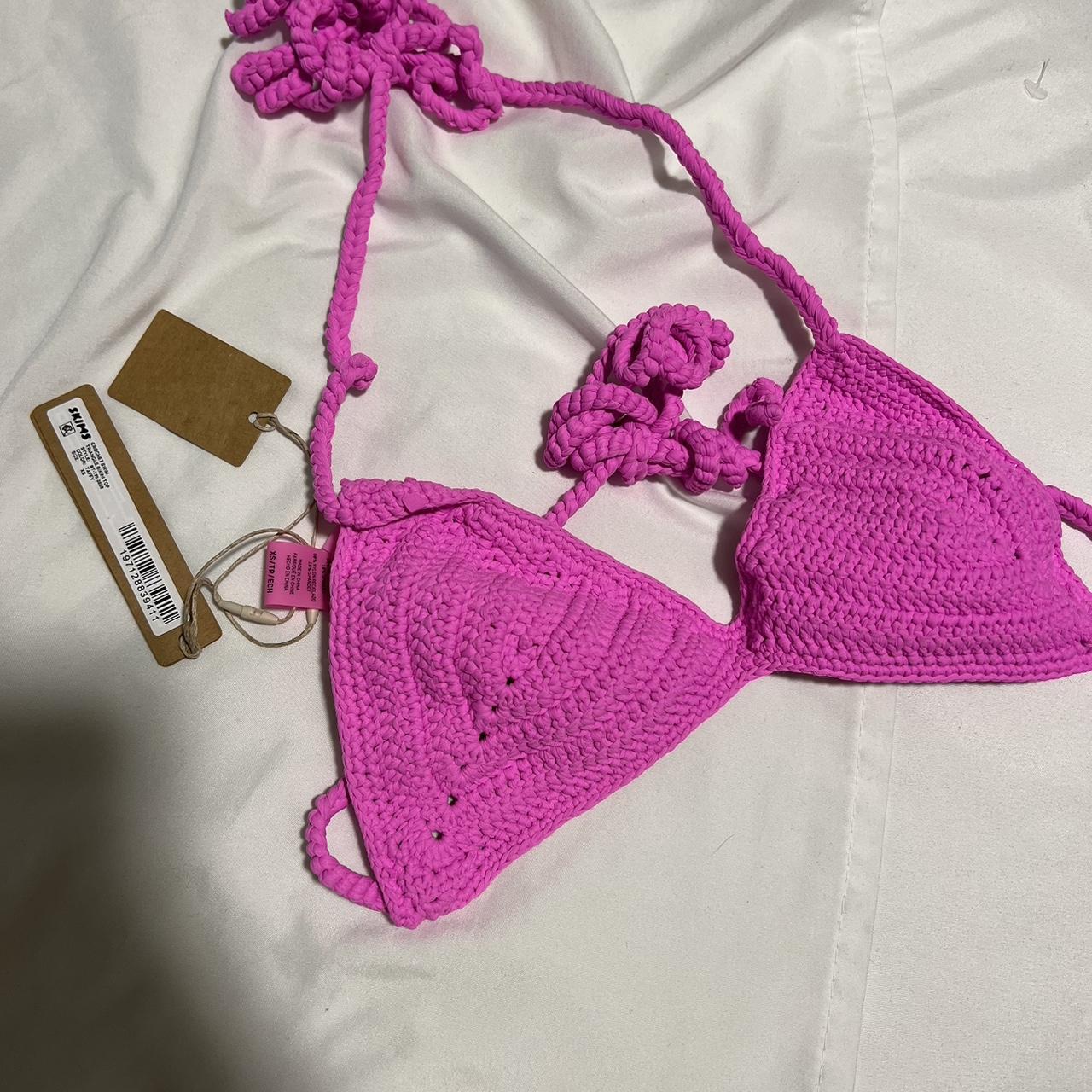 Skims swim micro triangle top in color taffy size - Depop