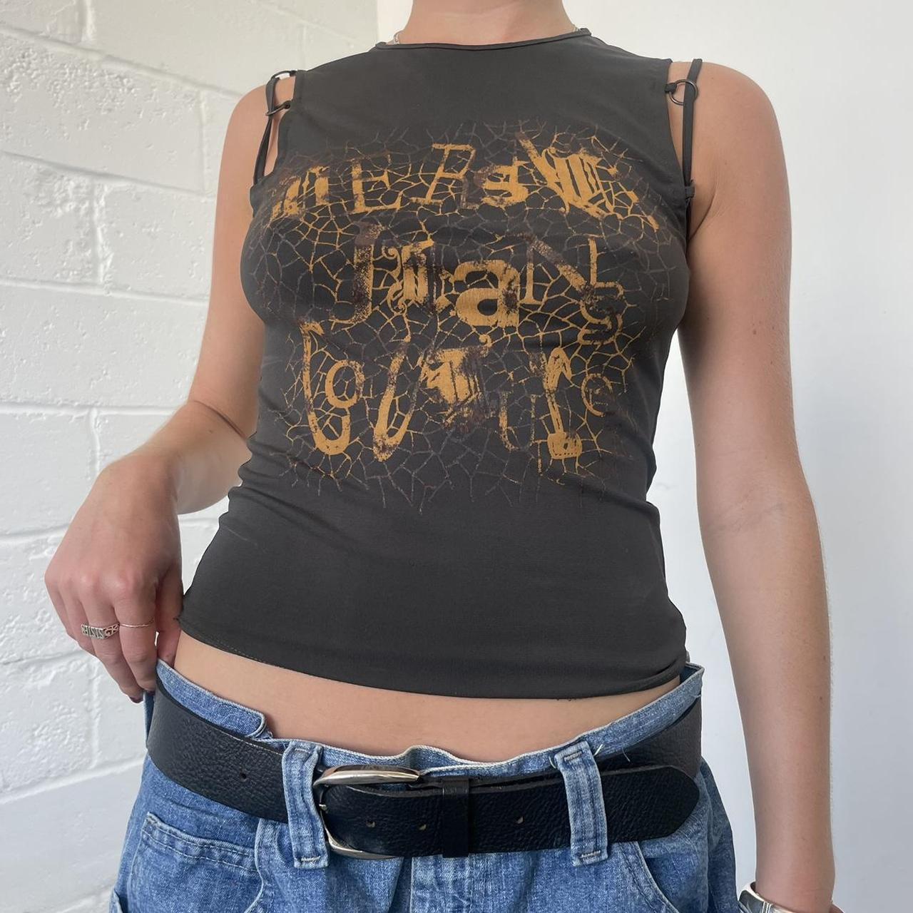 Insane Versace tank top with eyelet details Seen on... Depop