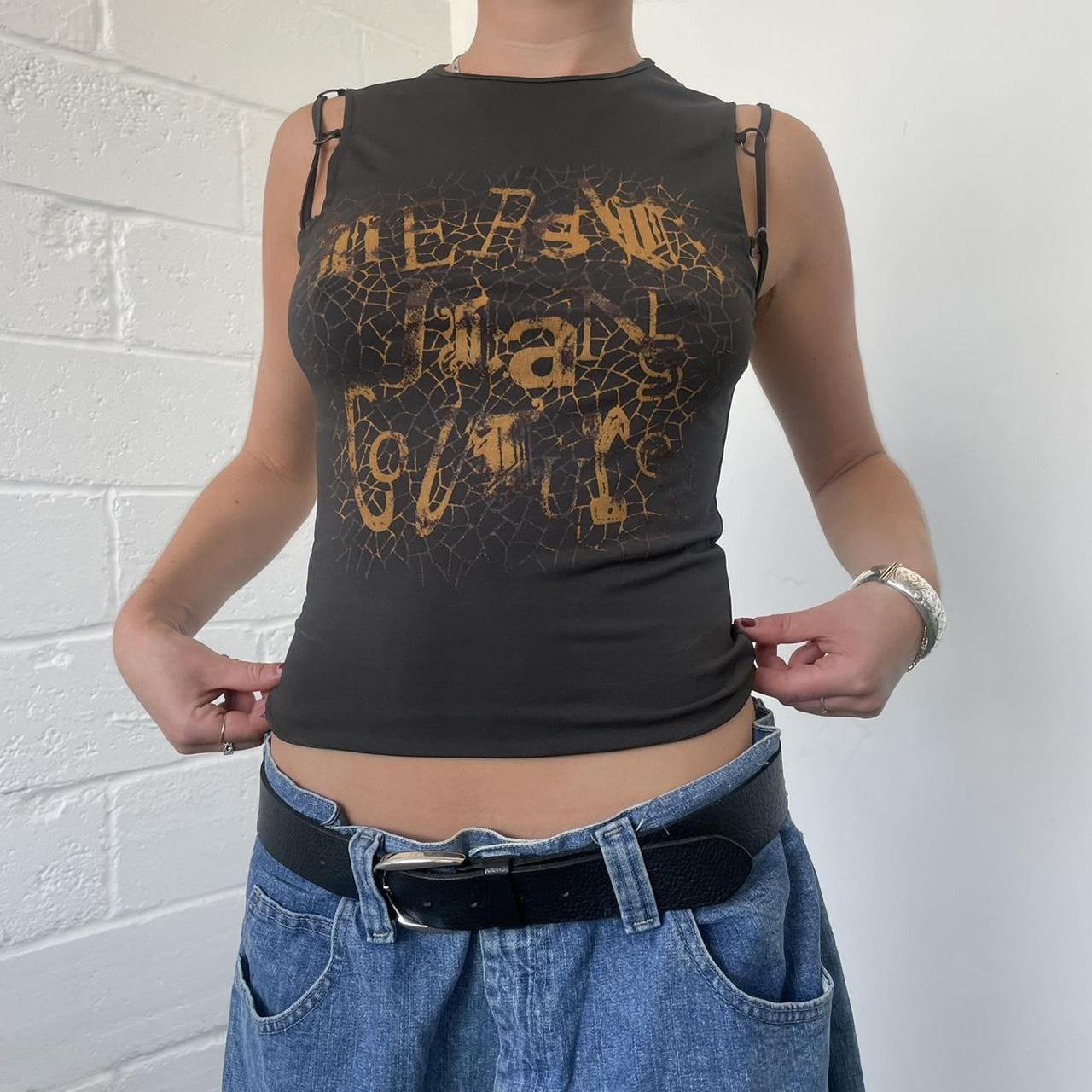 Insane Versace tank top with eyelet details Seen on... Depop