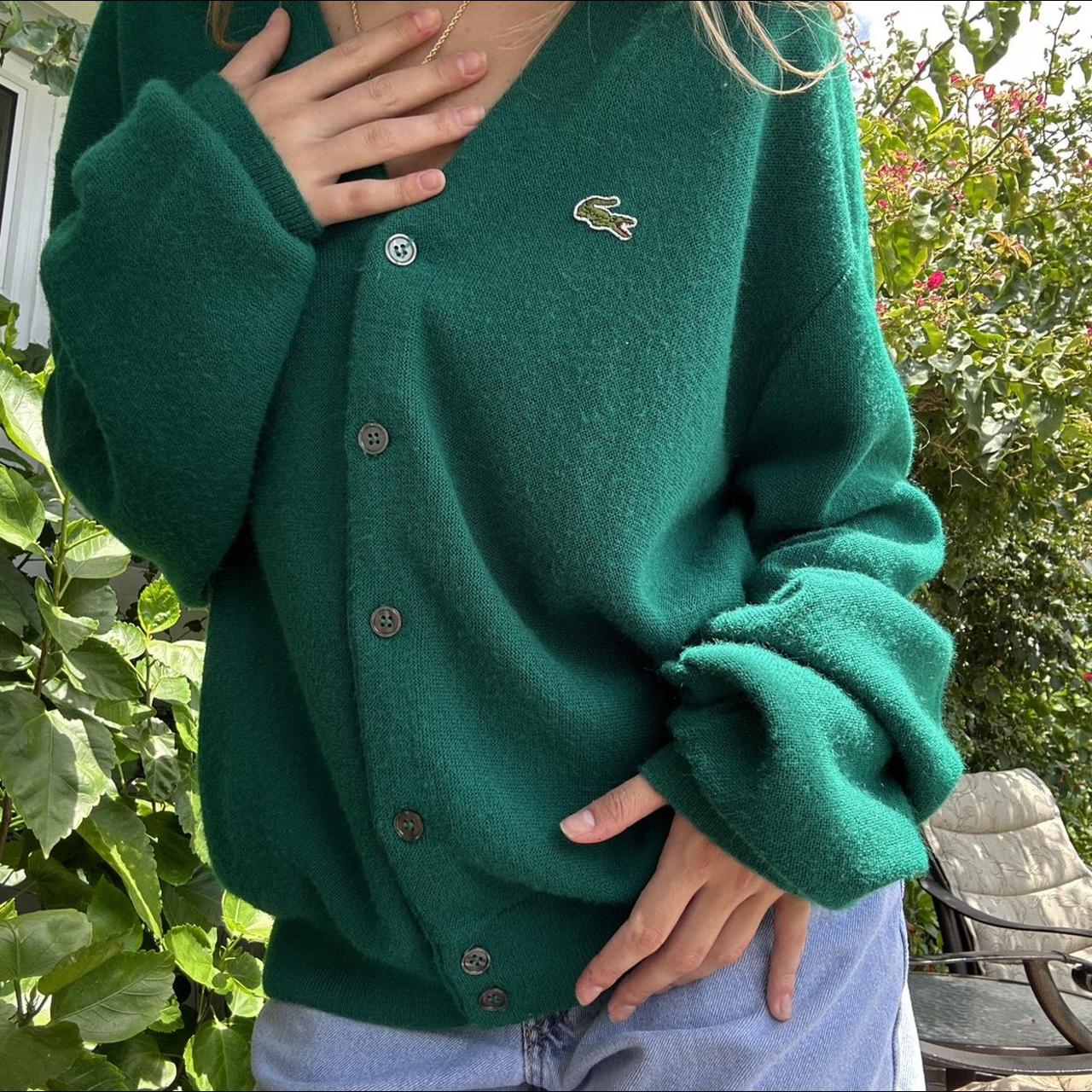 Lacoste Men's Green Cardigan | Depop