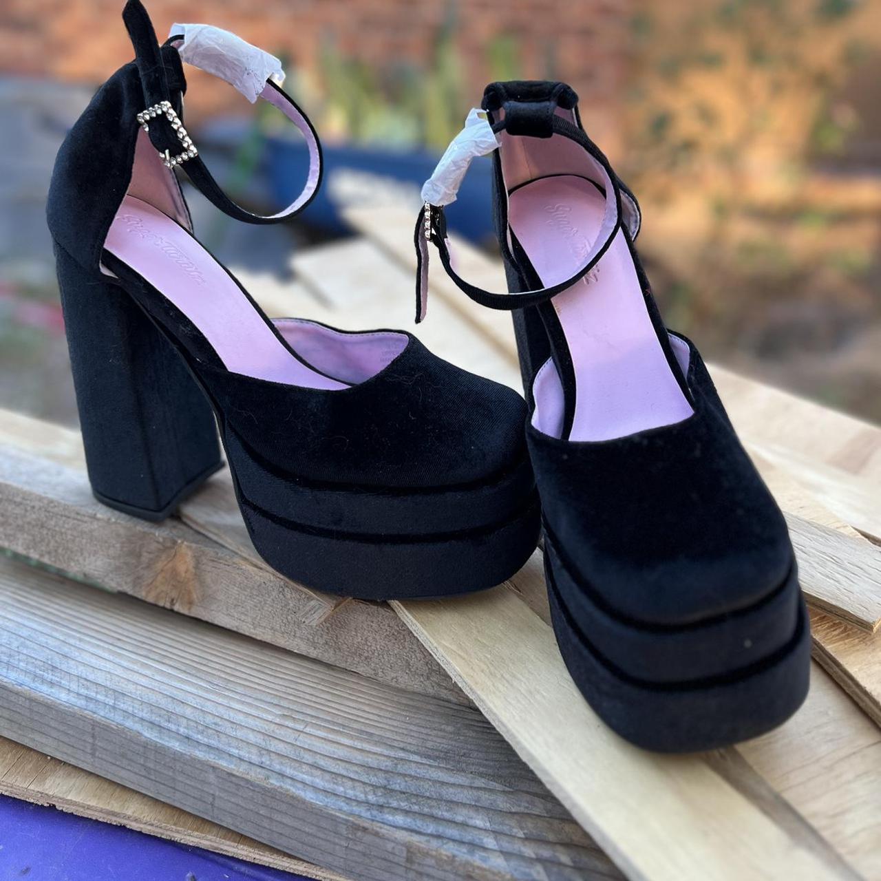 Baby doll platforms with jewel buckle. Platform... Depop