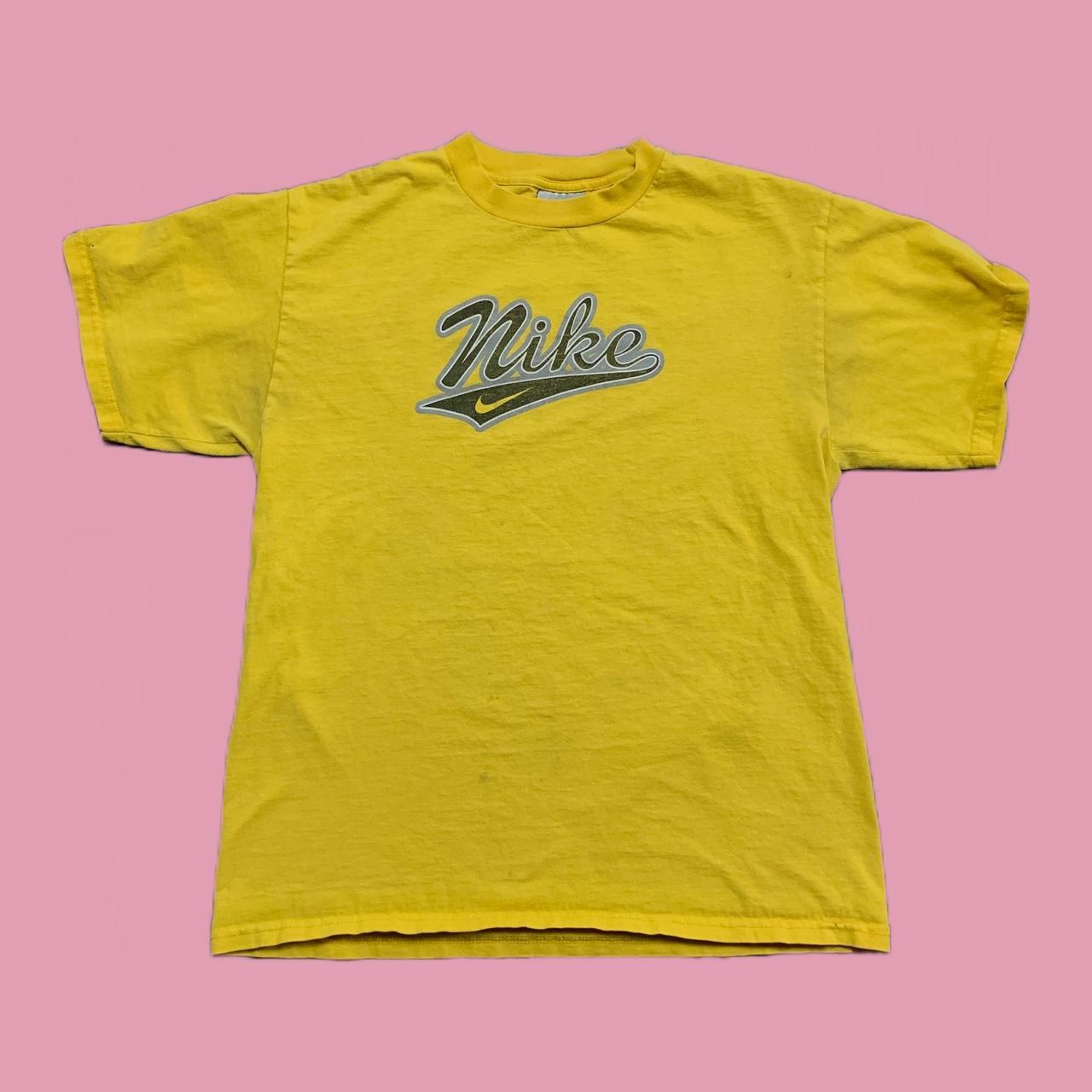 Nike Men's Yellow T-shirt | Depop