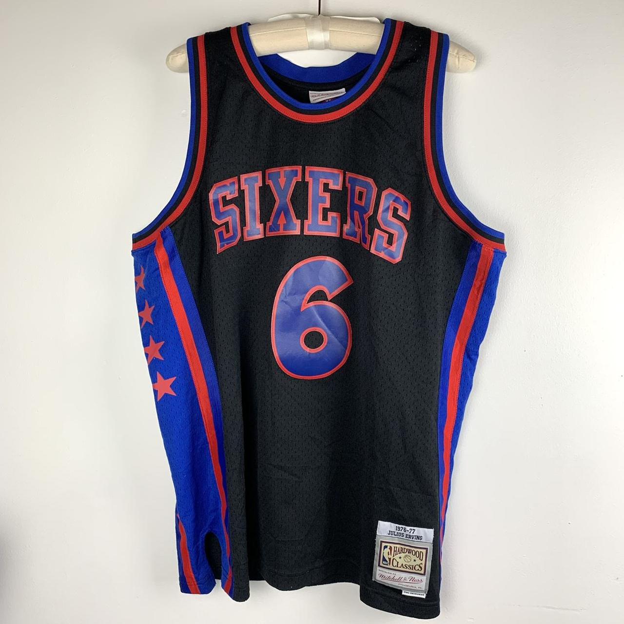 vintage julius erving sixers #6 1976-77 NBA... - Depop