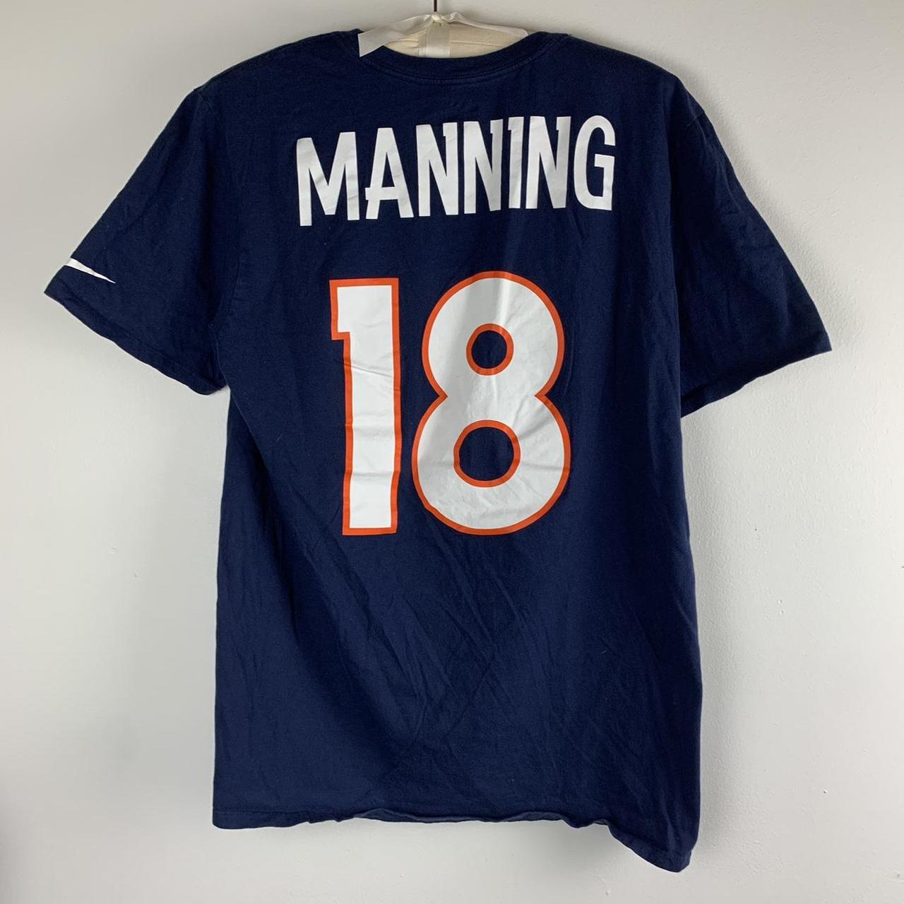 Peyton Manning Jersey Nike On Field Mens Large Broncos White Blue