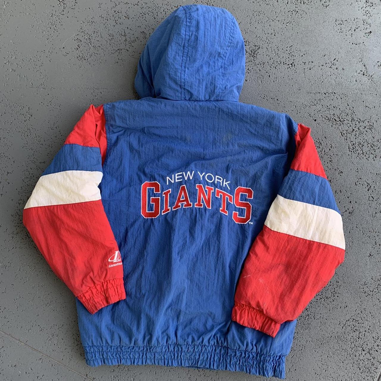 Vintage Logo Athletic New York Giants puffer jacket - Depop