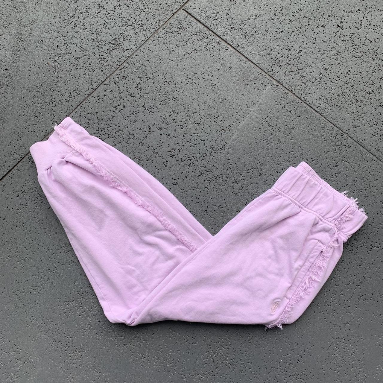 high rise soft comfy pink sweatpant joggers size... - Depop