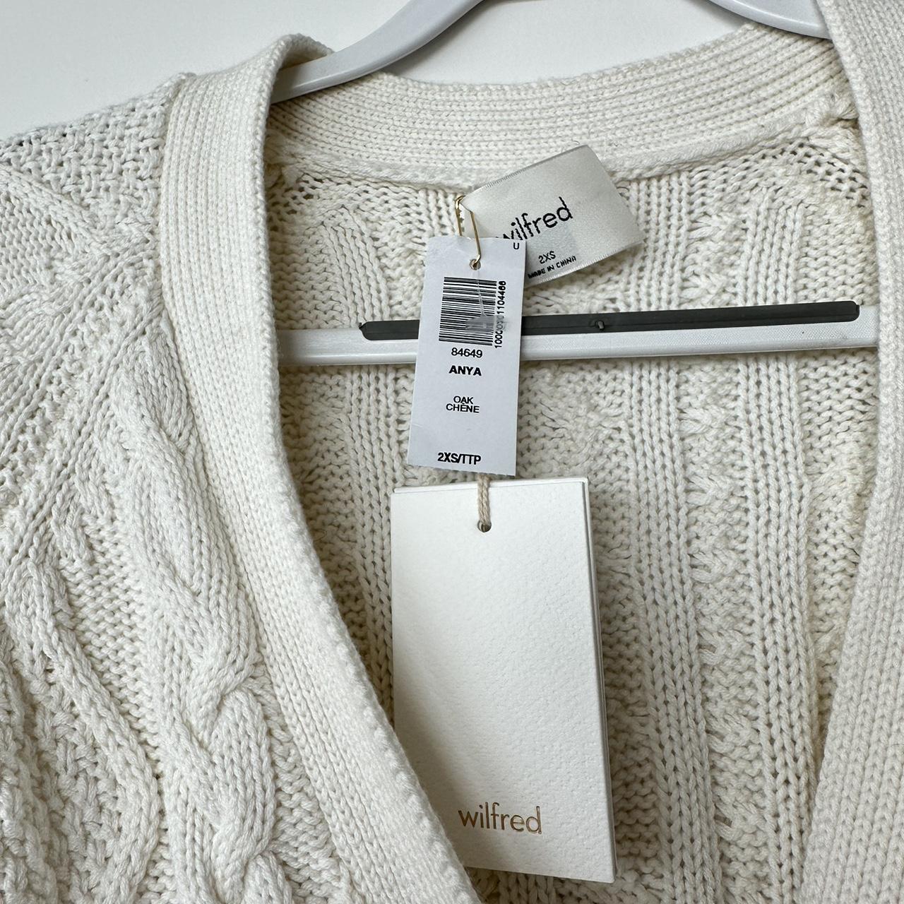 Aritzia wilfred cable knit grey cheapest anya cardigan