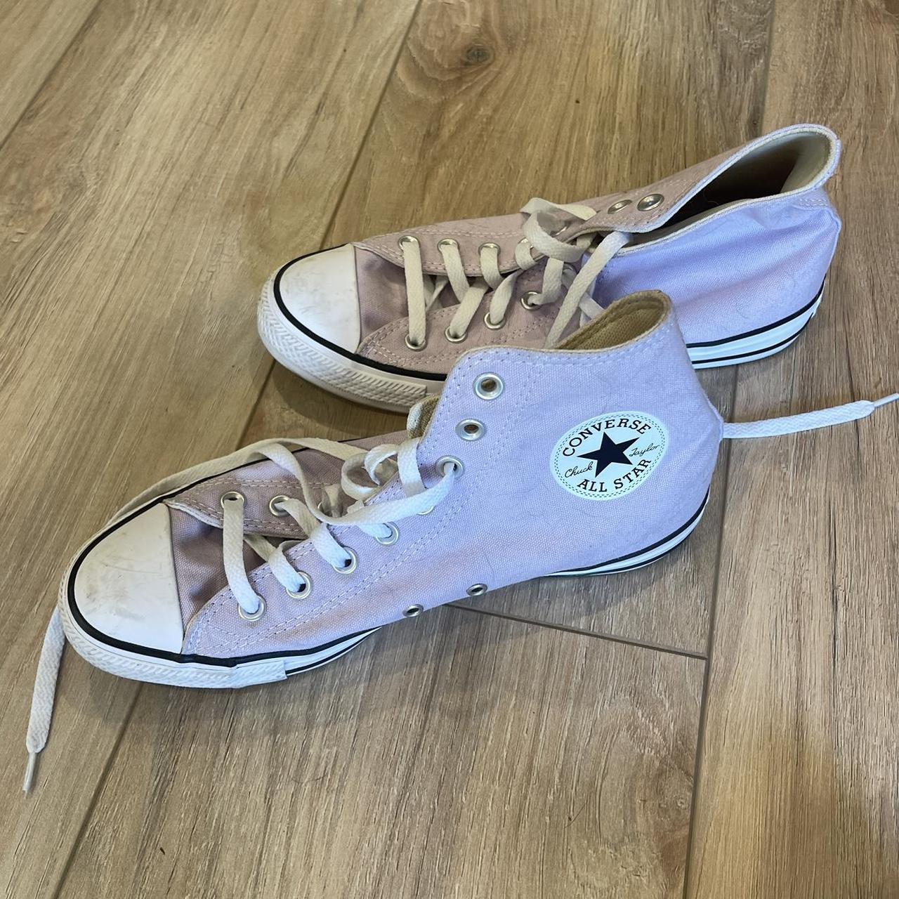 Purple converse - Depop