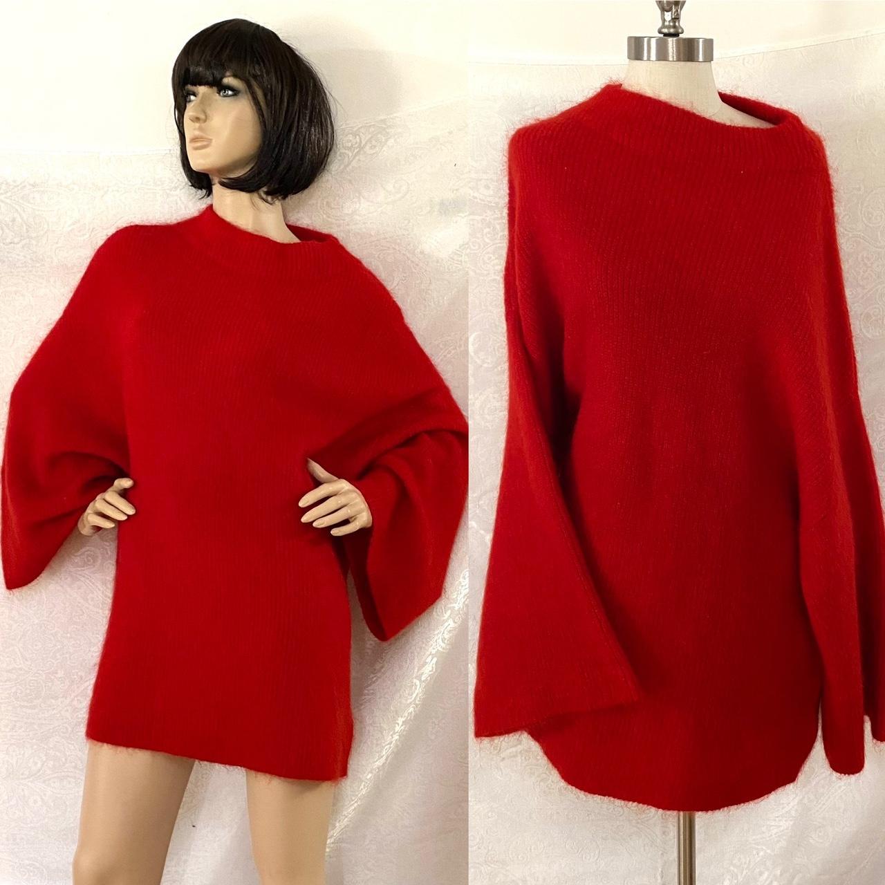 Oversized boxy red sweater. Size medium. Soft comfy... - Depop