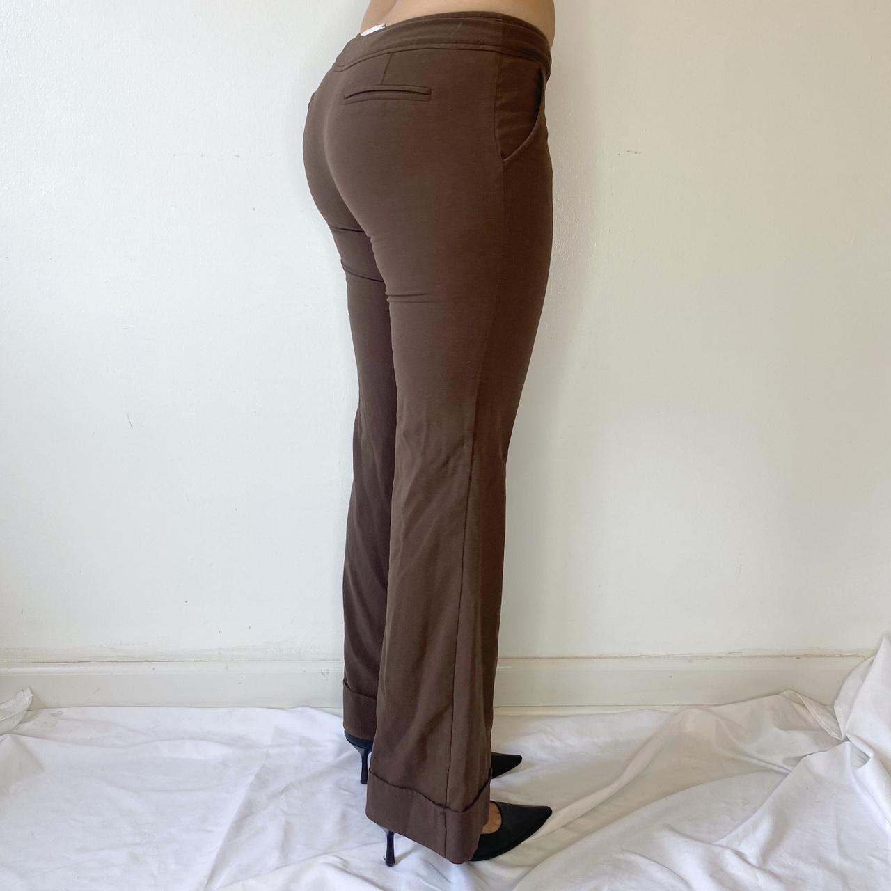 y2k brown dress pants flare. perfect condition. - Depop