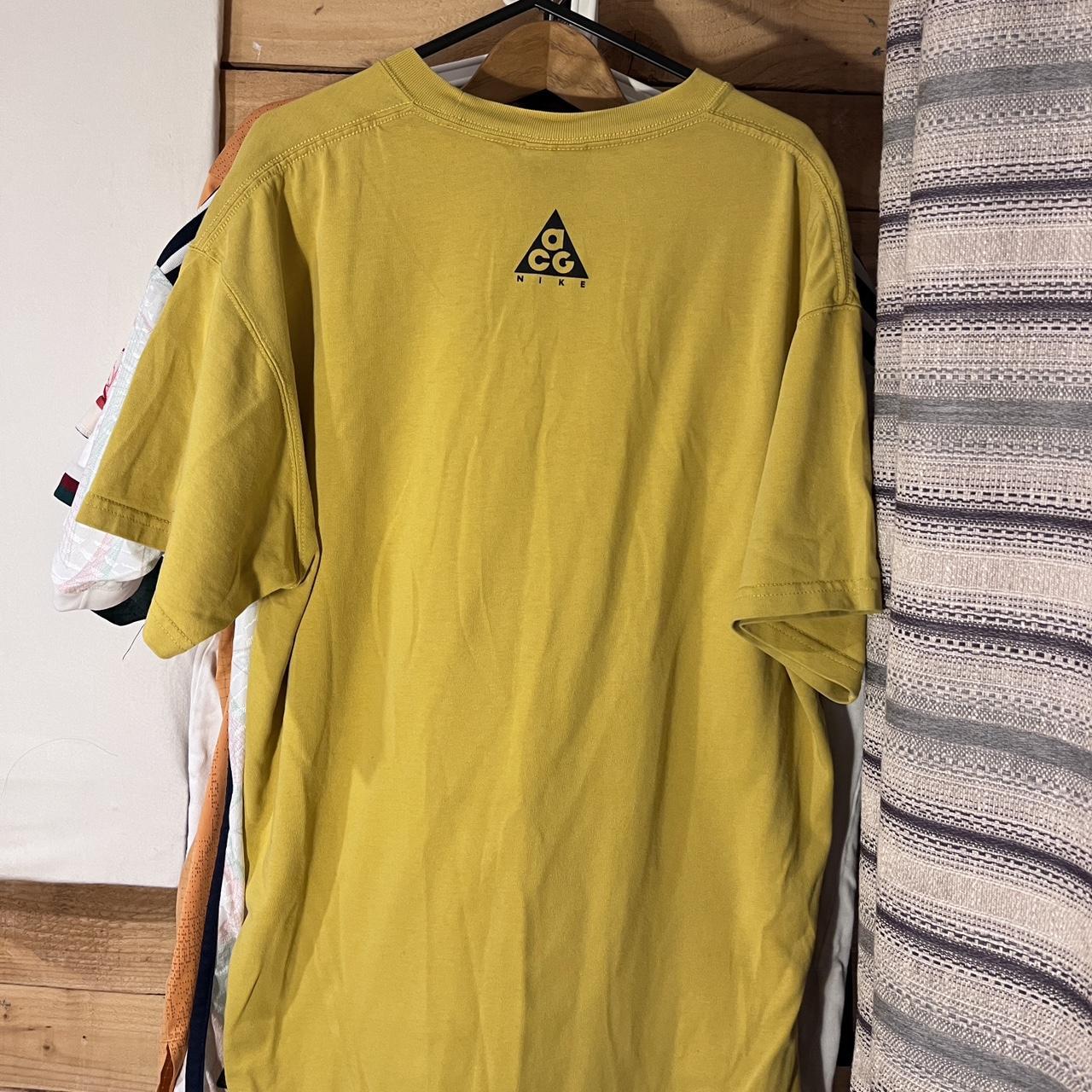 nike acg yellow t shirt