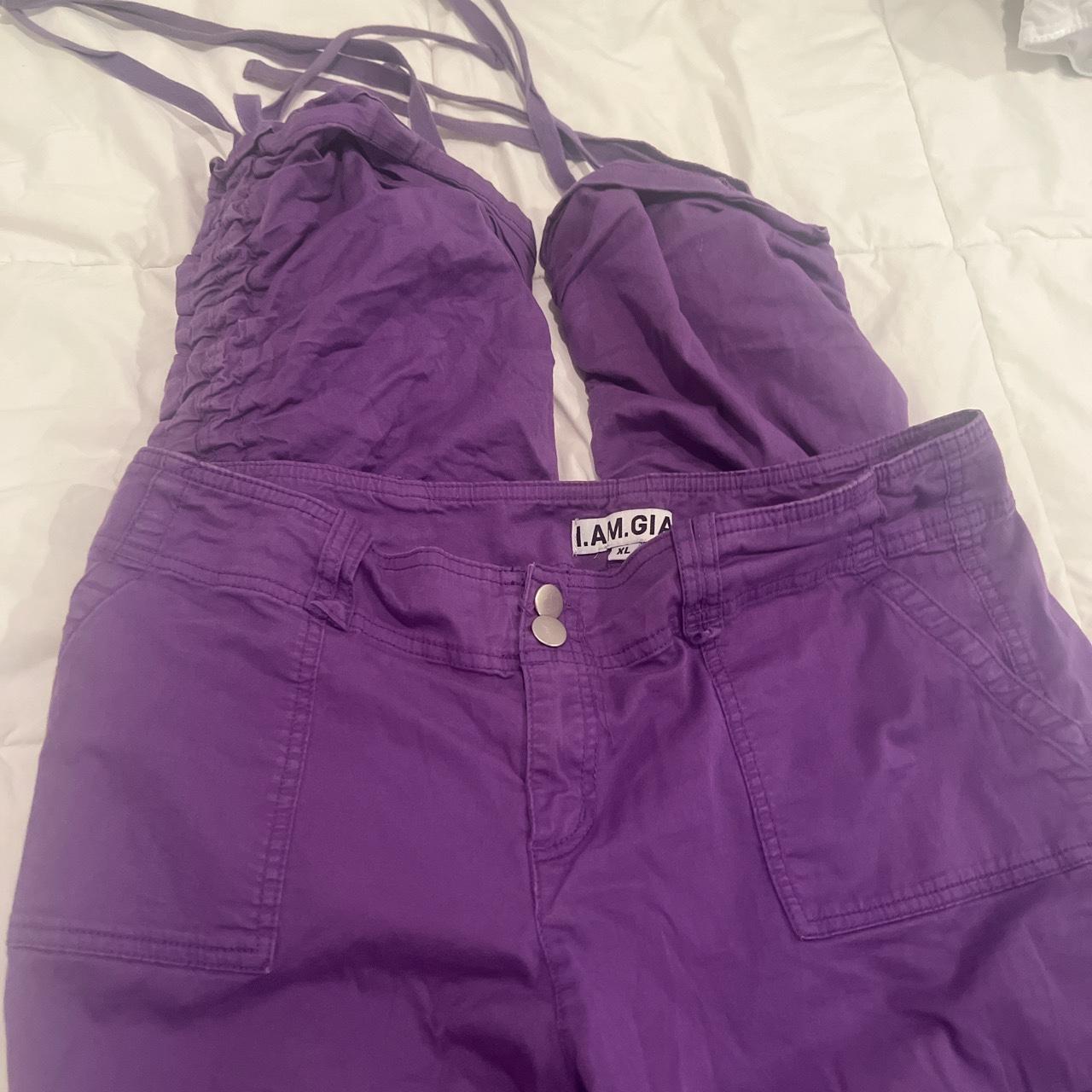 iamgia purple cargo pants iamgia ryder cargo pants Depop