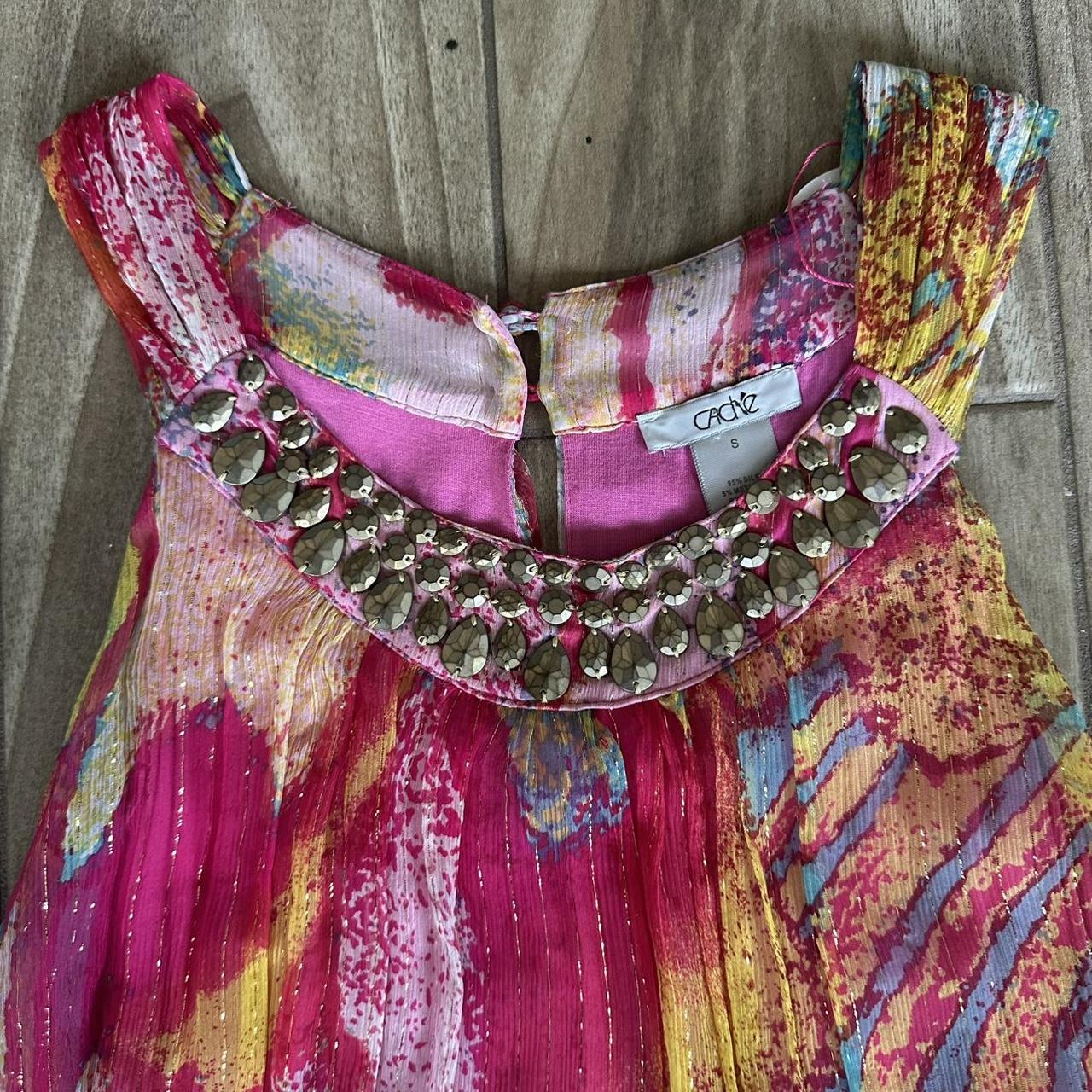 Cache Women's Blouse - Multi/Pink - S – Silk Cach… - image 4