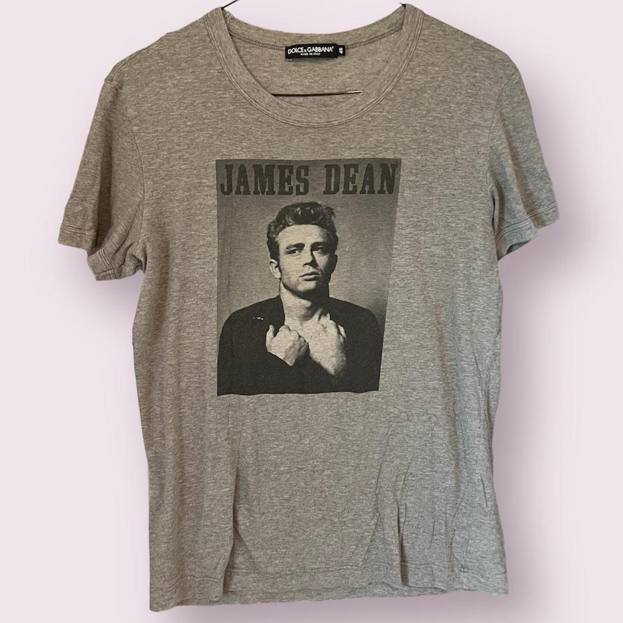 【Dolce & Gabbana】James Dean Tシャツ ‐Gray *送料込 Dolce & Gabbana James Dean printed crewneck t-shirt men