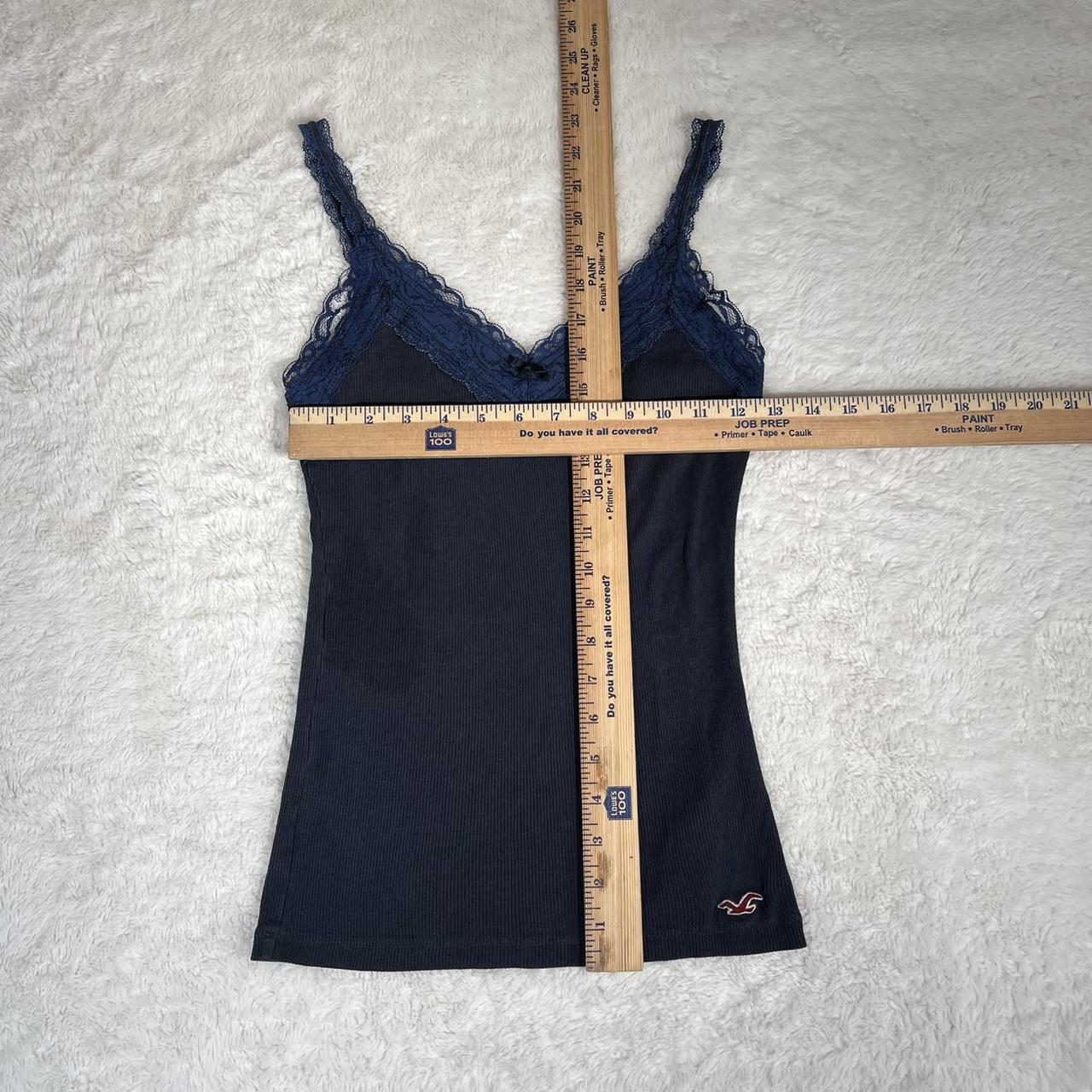 Hollister Co. Women's Black and Navy Vest | Depop