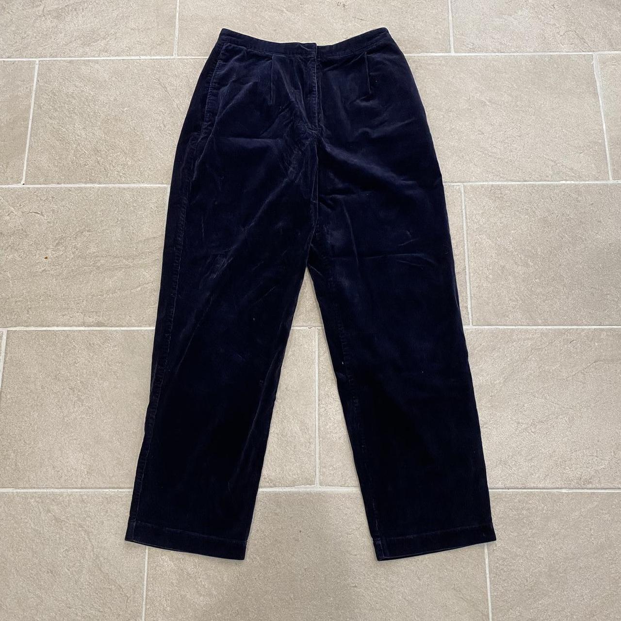 Vintage 90s blue corduroy pants. High quality thin... - Depop