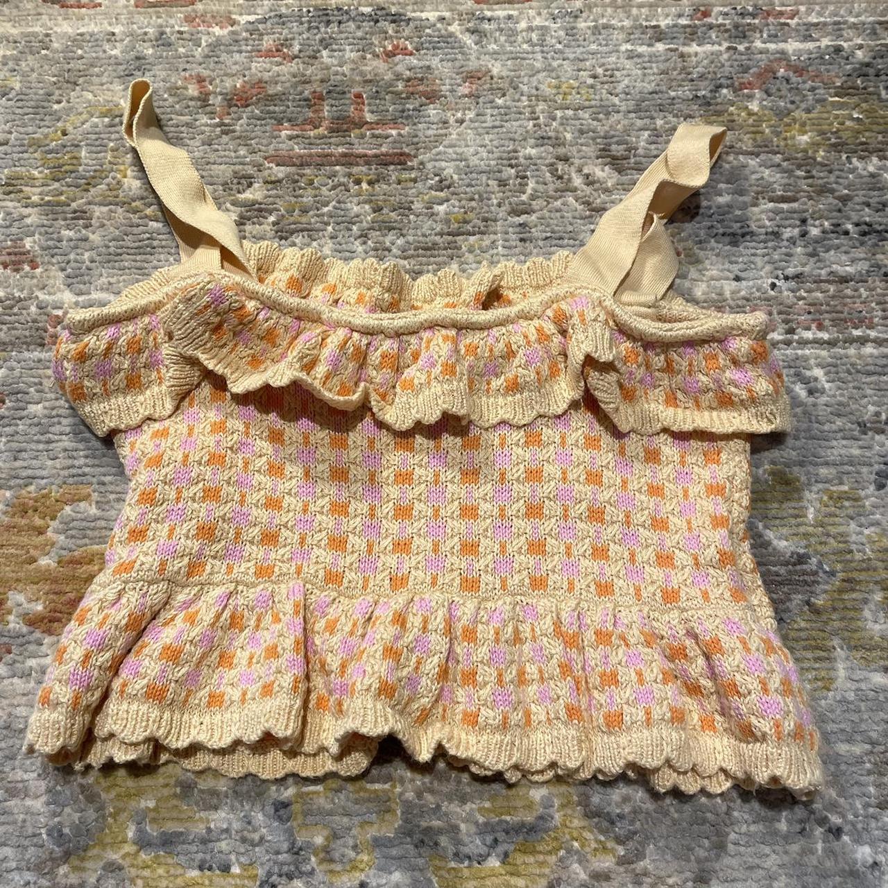 Zara Knit Tank Top such a cute cropped knit tank i Depop