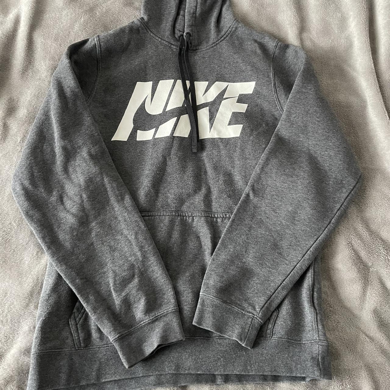 oversized grey nike hoodie
