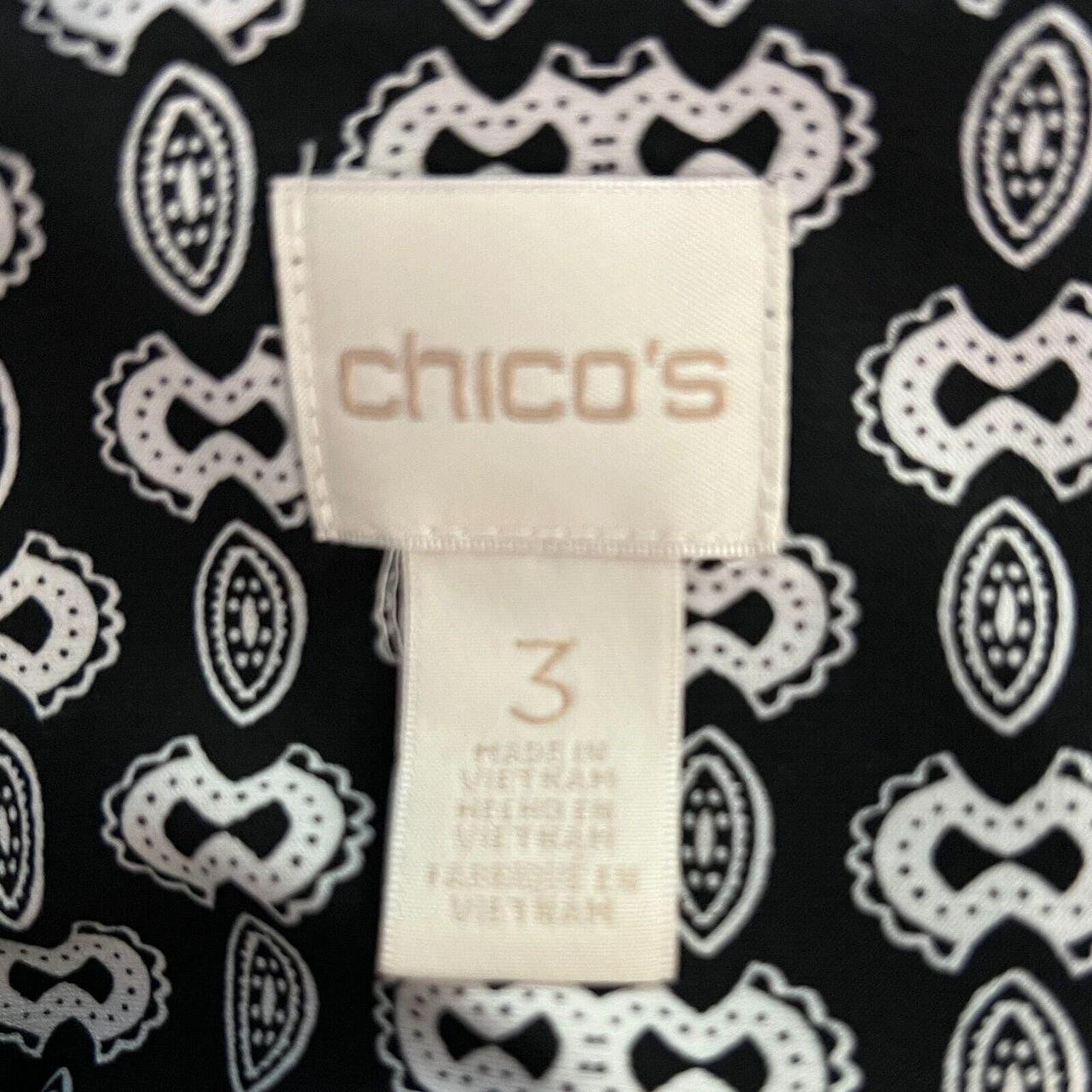 Chicos Dress Women XL 3 Black White Geometric Shift - Depop
