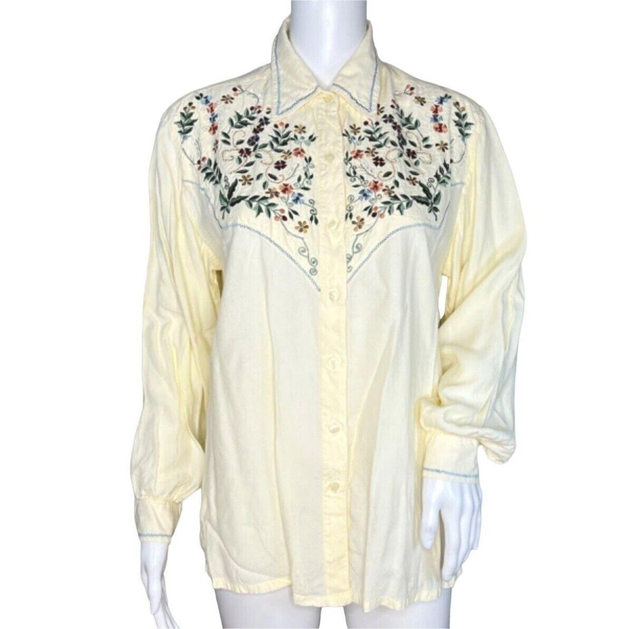 Sundance hotsell White Embroidered Blouse Top Long Sleeve