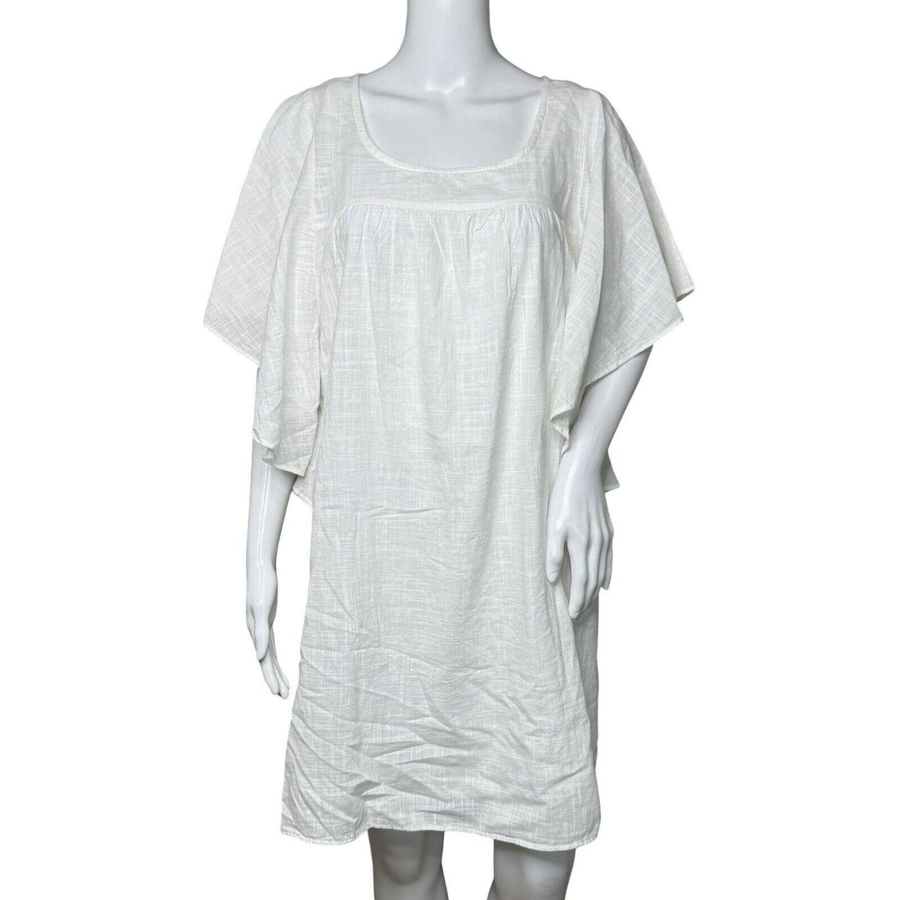 Old Navy Dress Womens Medium White Butterfly Sleeve