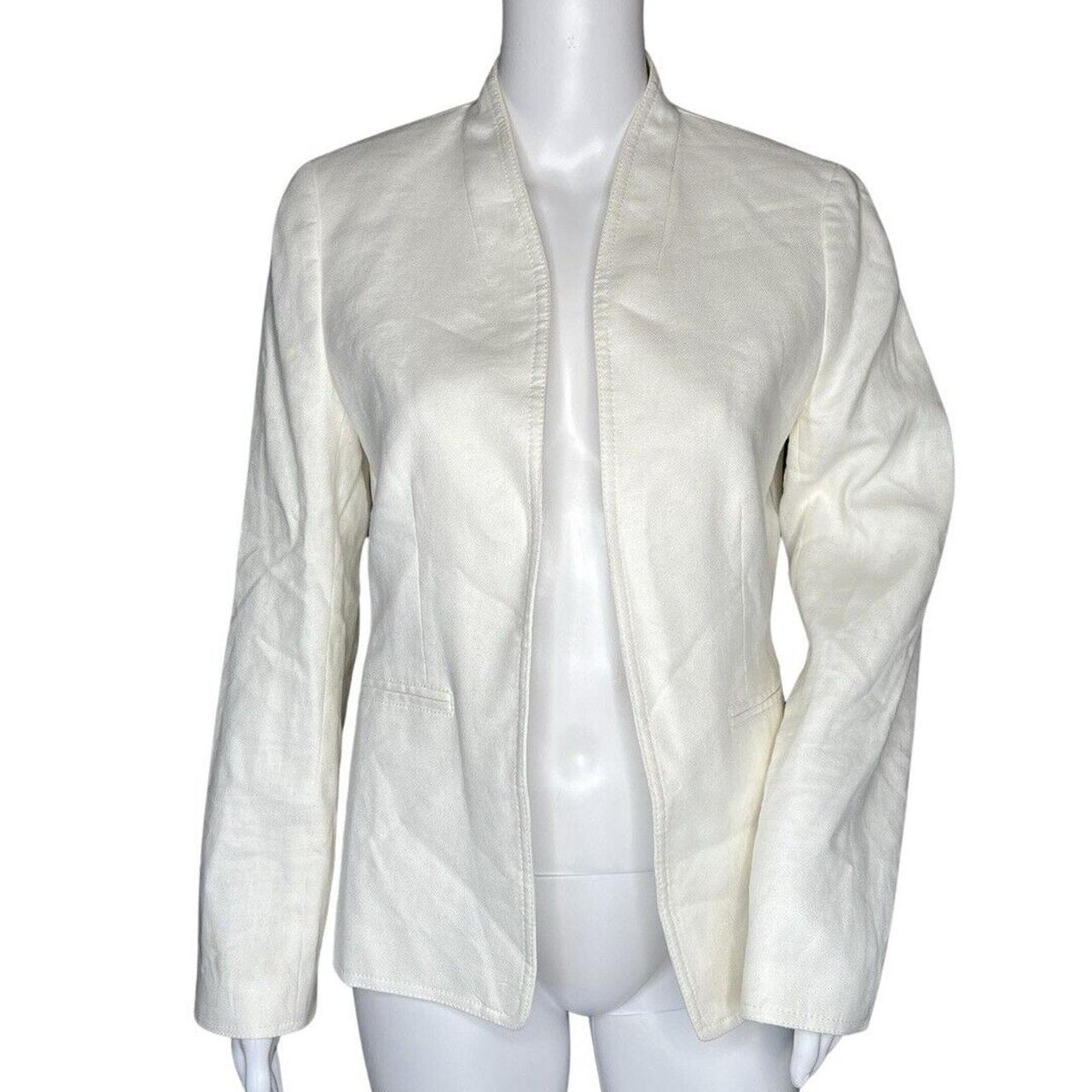 J crew white linen blazer best sale