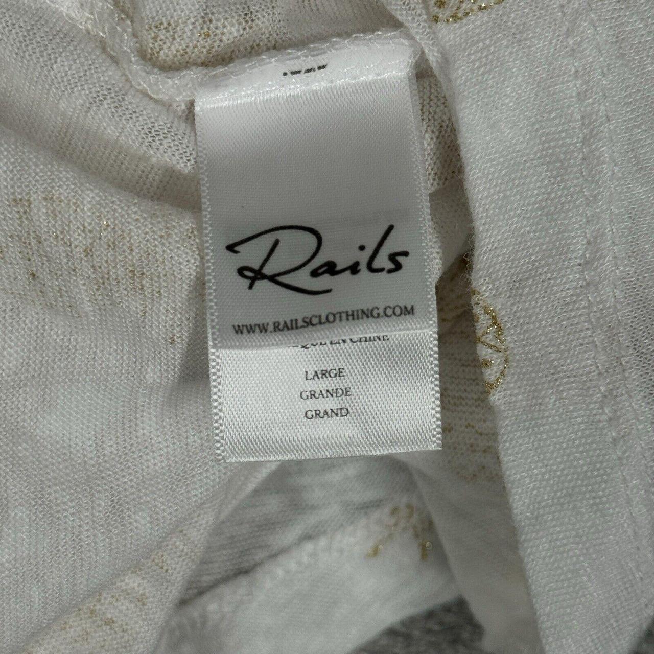 Rails Women's Blouse - White/Gold - L – Rails Shi… - image 7