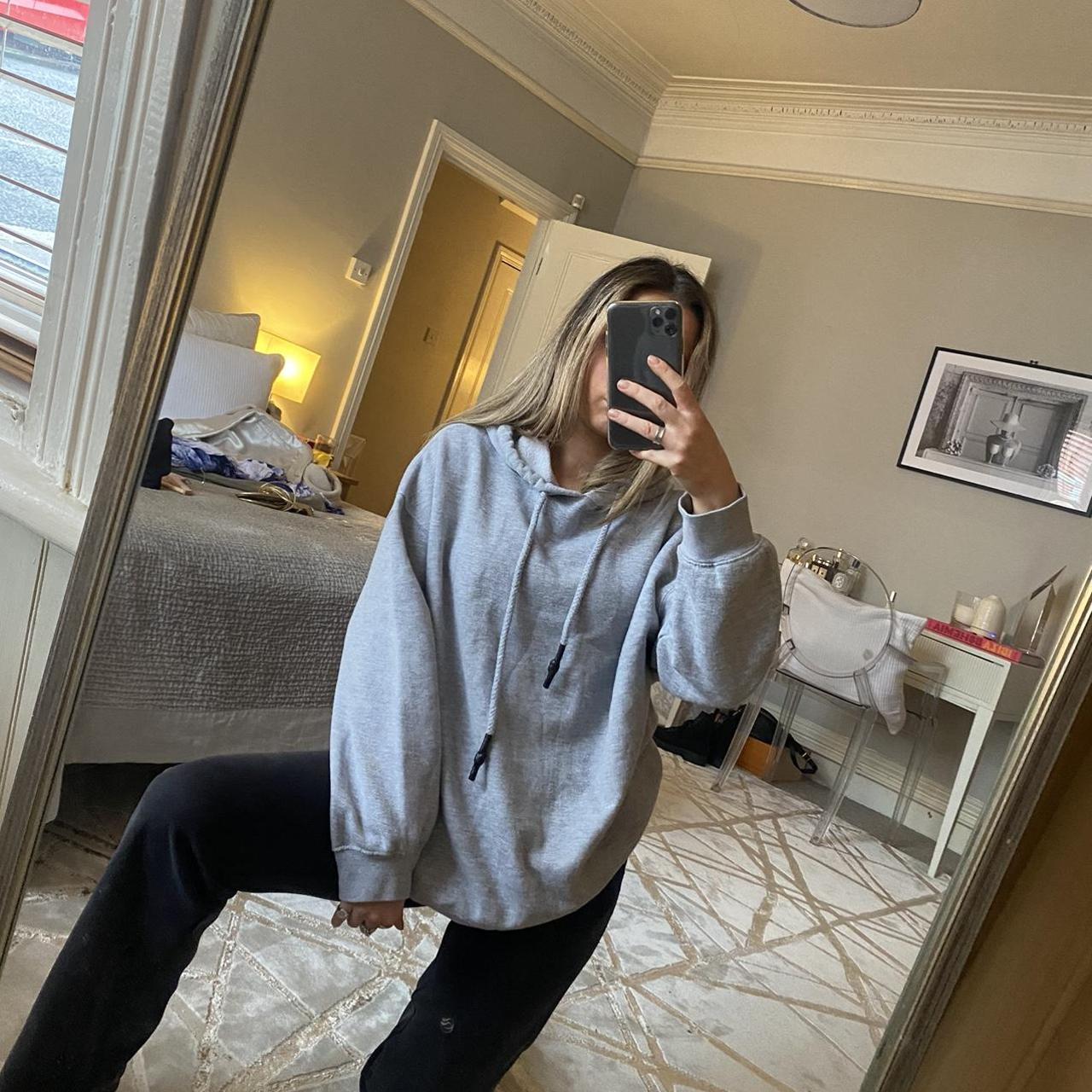 Zara grey oversized hoodie Size: small Perfect... - Depop