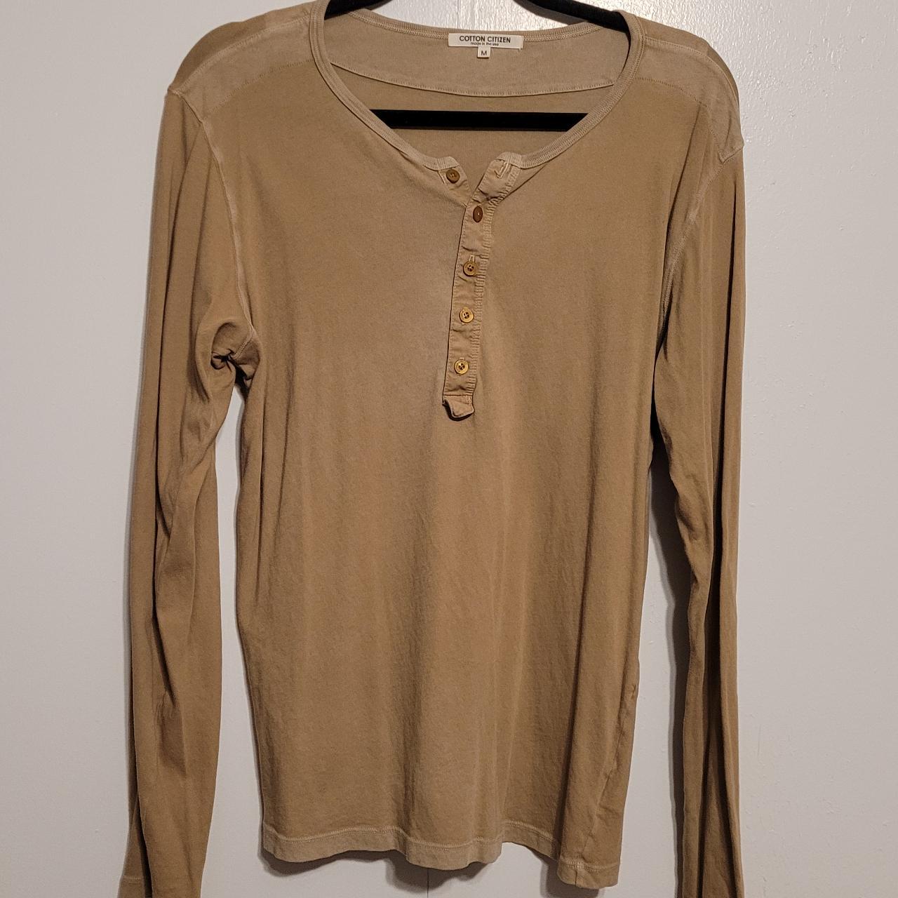 Cotton Citizen Henley LongSleeve Shirt Size M Depop