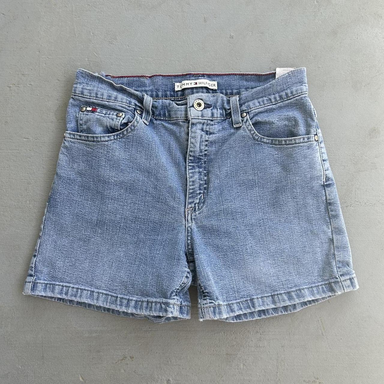 Vintage Tommy Hilfiger High Waisted Denim Shorts Depop