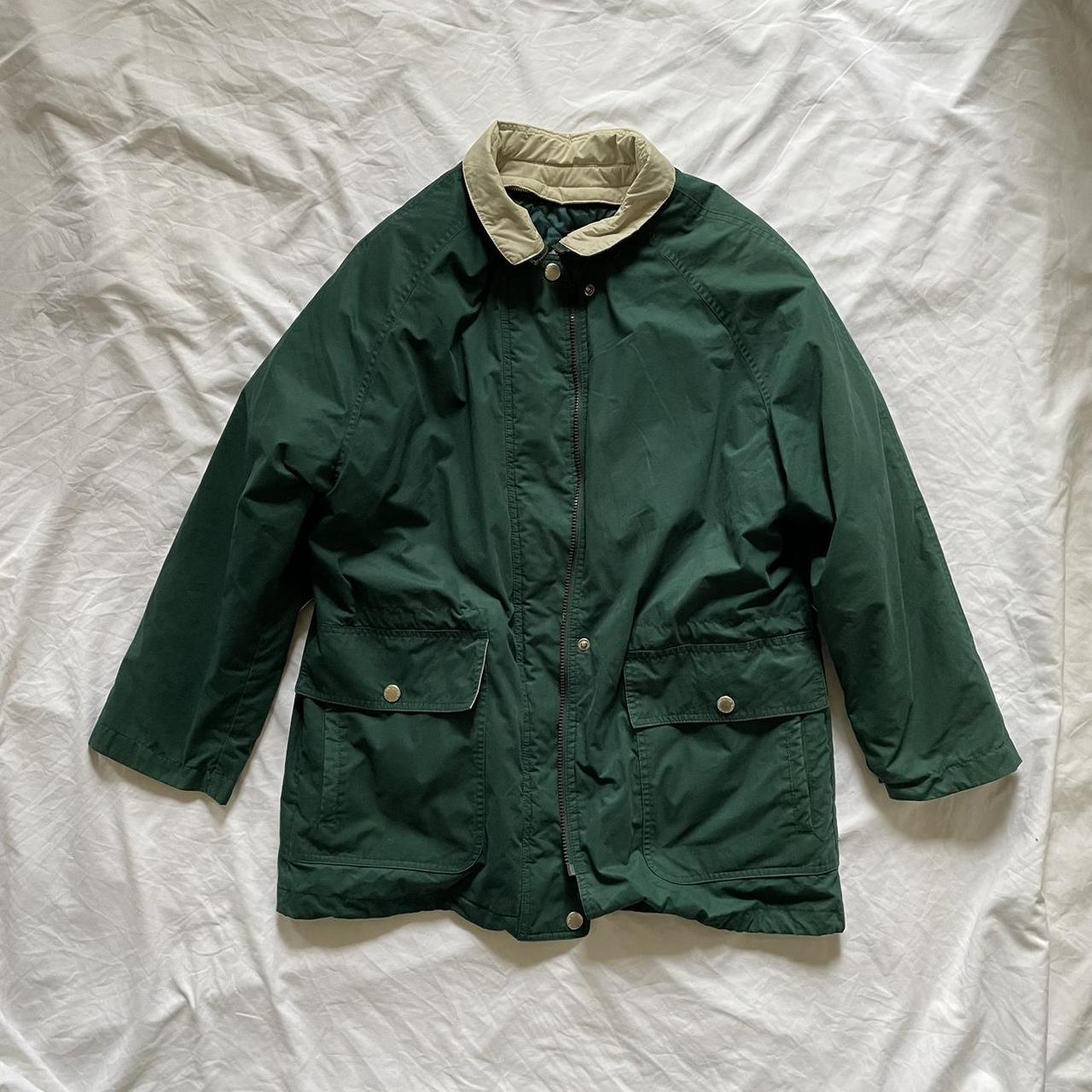 Vintage London Fog forest green lined utility... - Depop