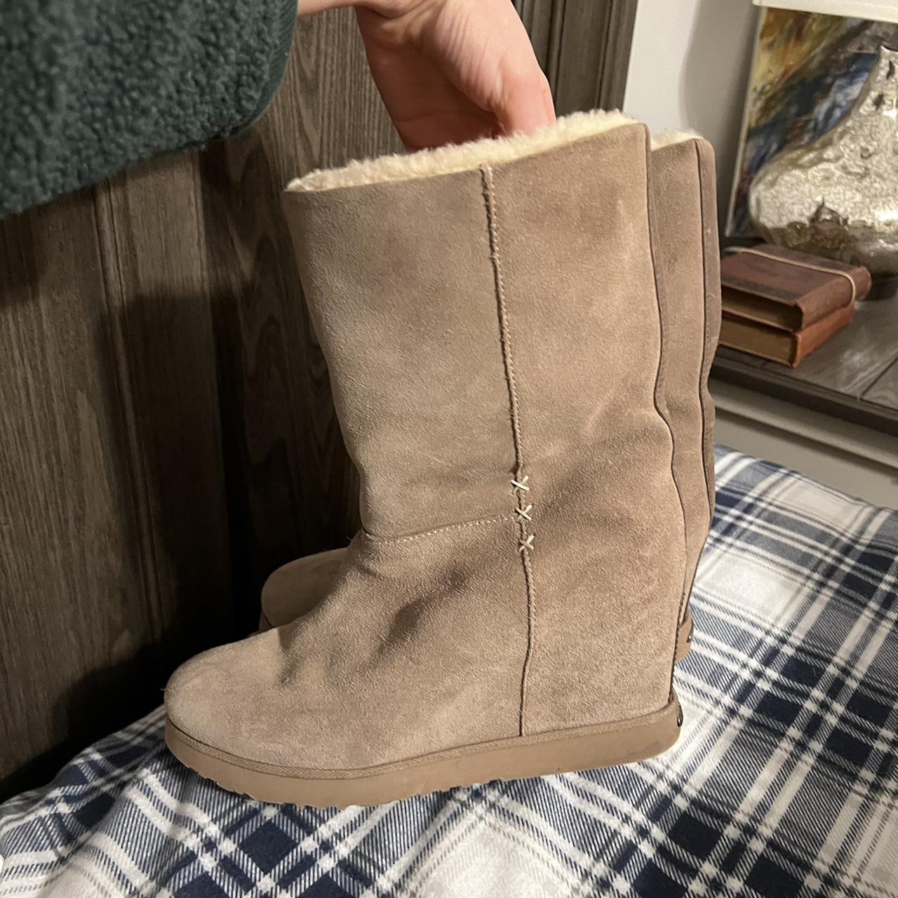 Ugg short hot sale wedge boots