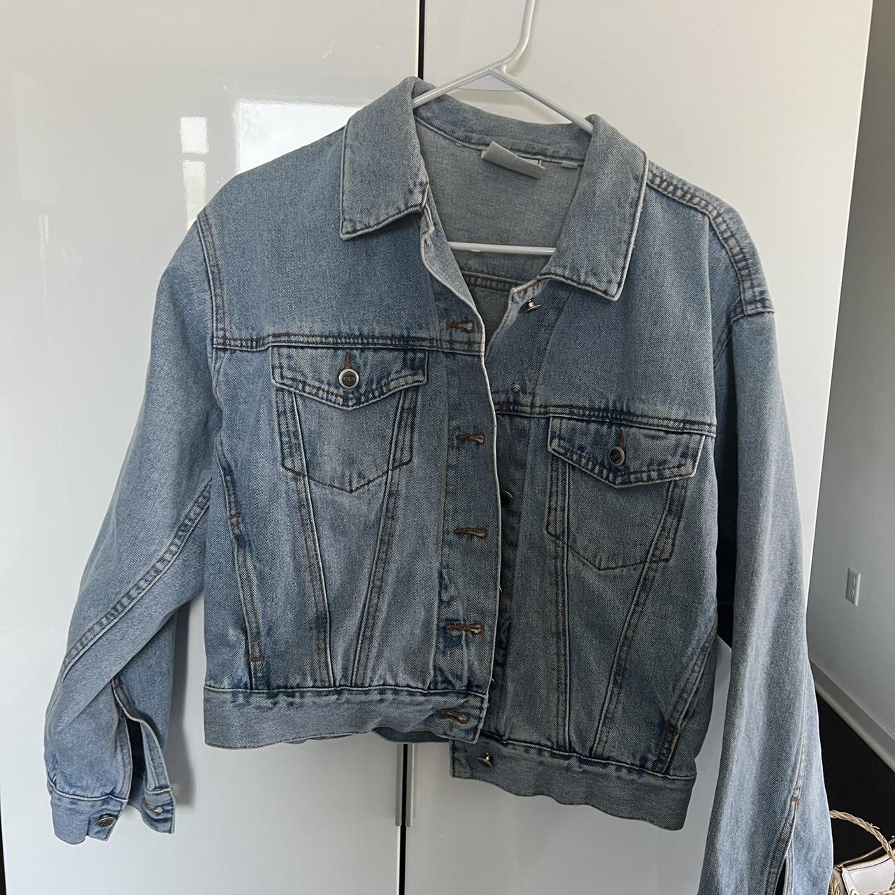 Vintage denim jacket! Missing one button (2nd to... - Depop