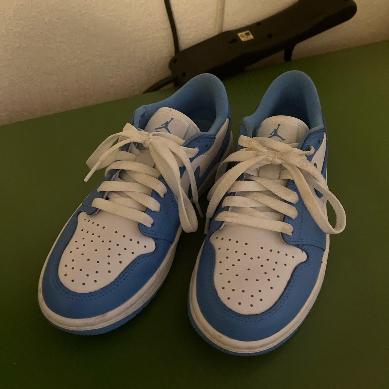 Jordan 1 low baby blue men’s 5 women’s 6.5 - Depop