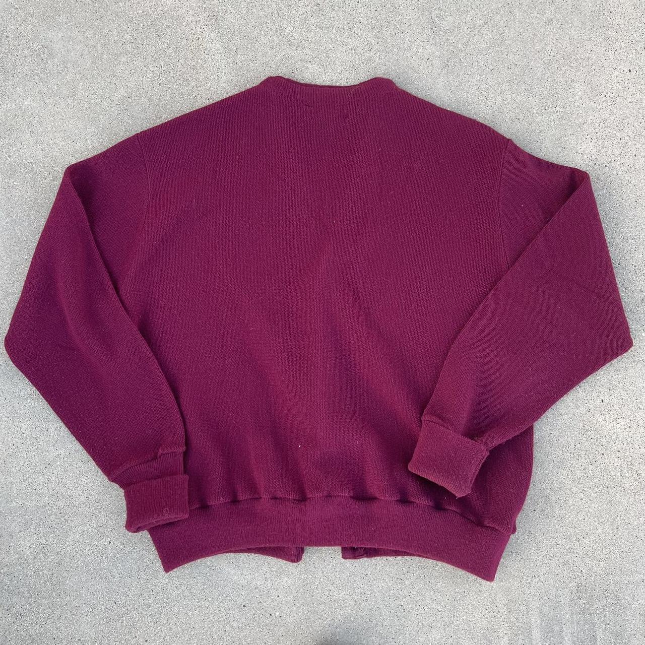 Izod Men's Burgundy Cardigan Depop