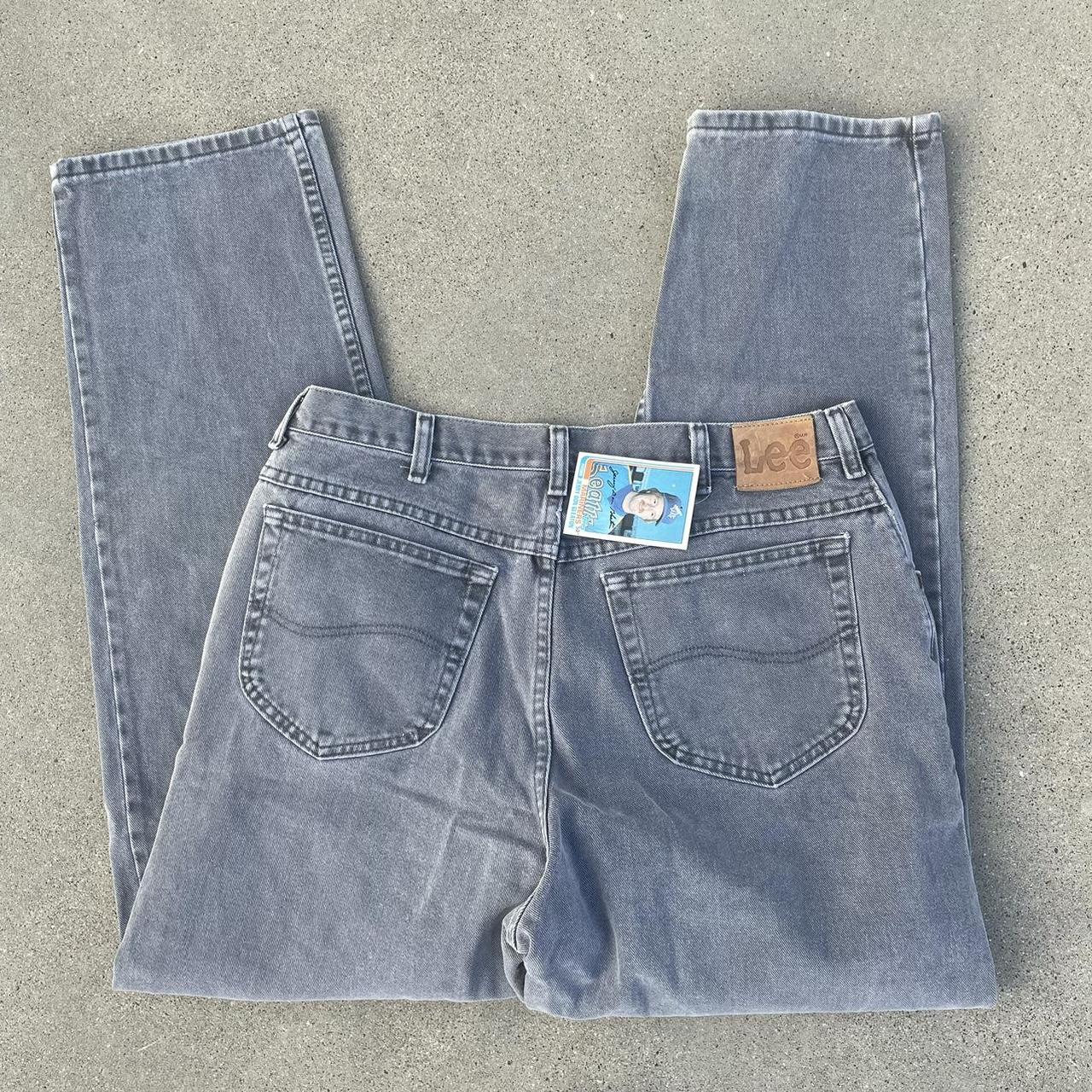 Vintage 90s Faded grey Lee Denim jeans 36x32... - Depop