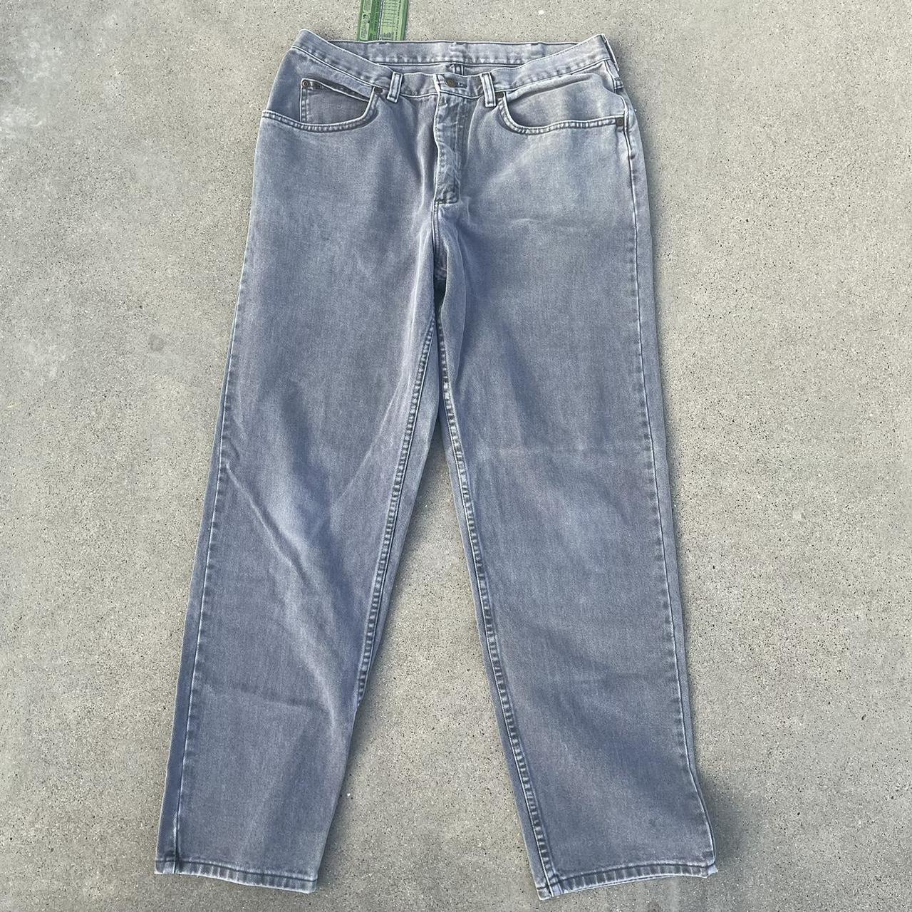 Vintage 90s Faded grey Lee Denim jeans 36x32... Depop