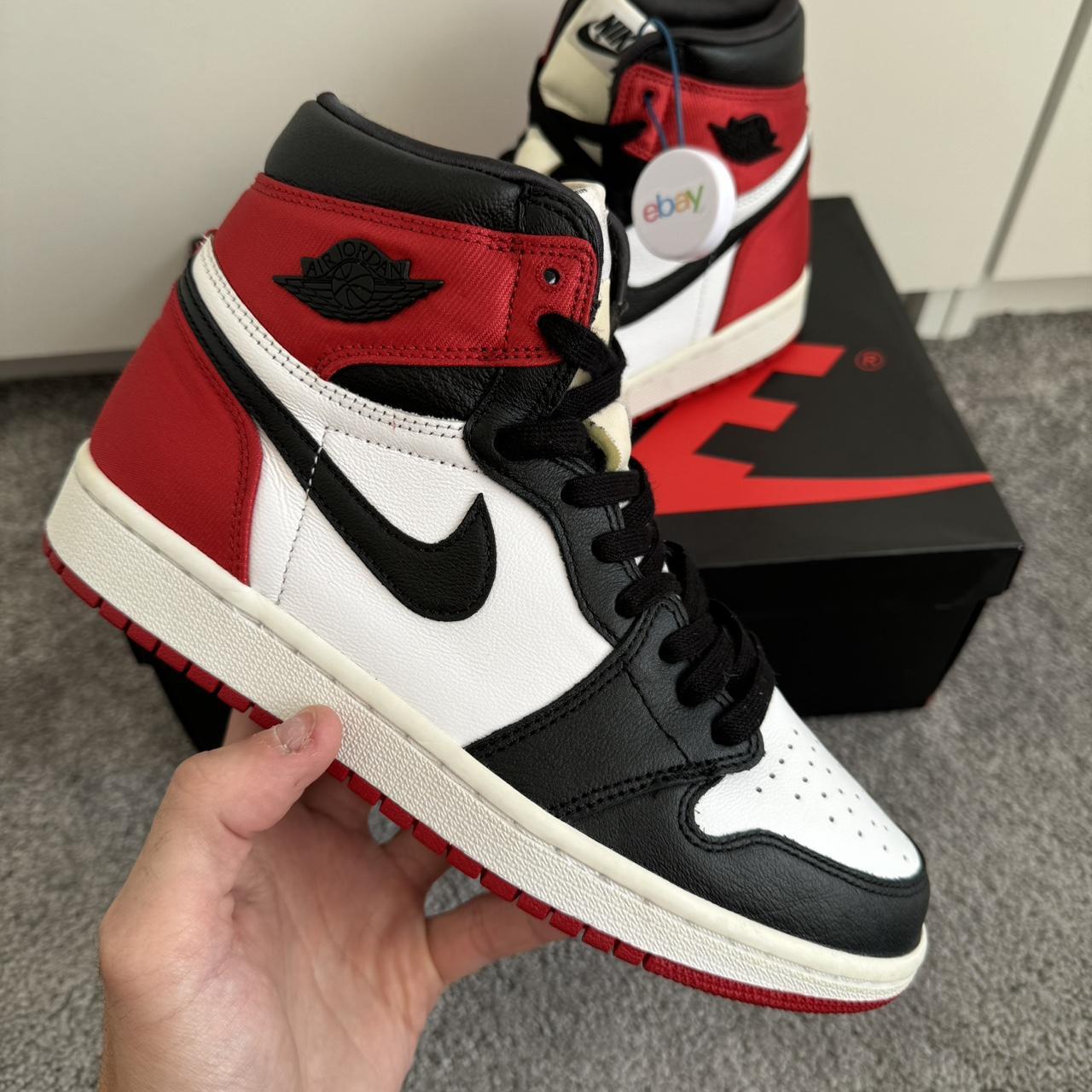 Jordan 1 satin black toe uk online