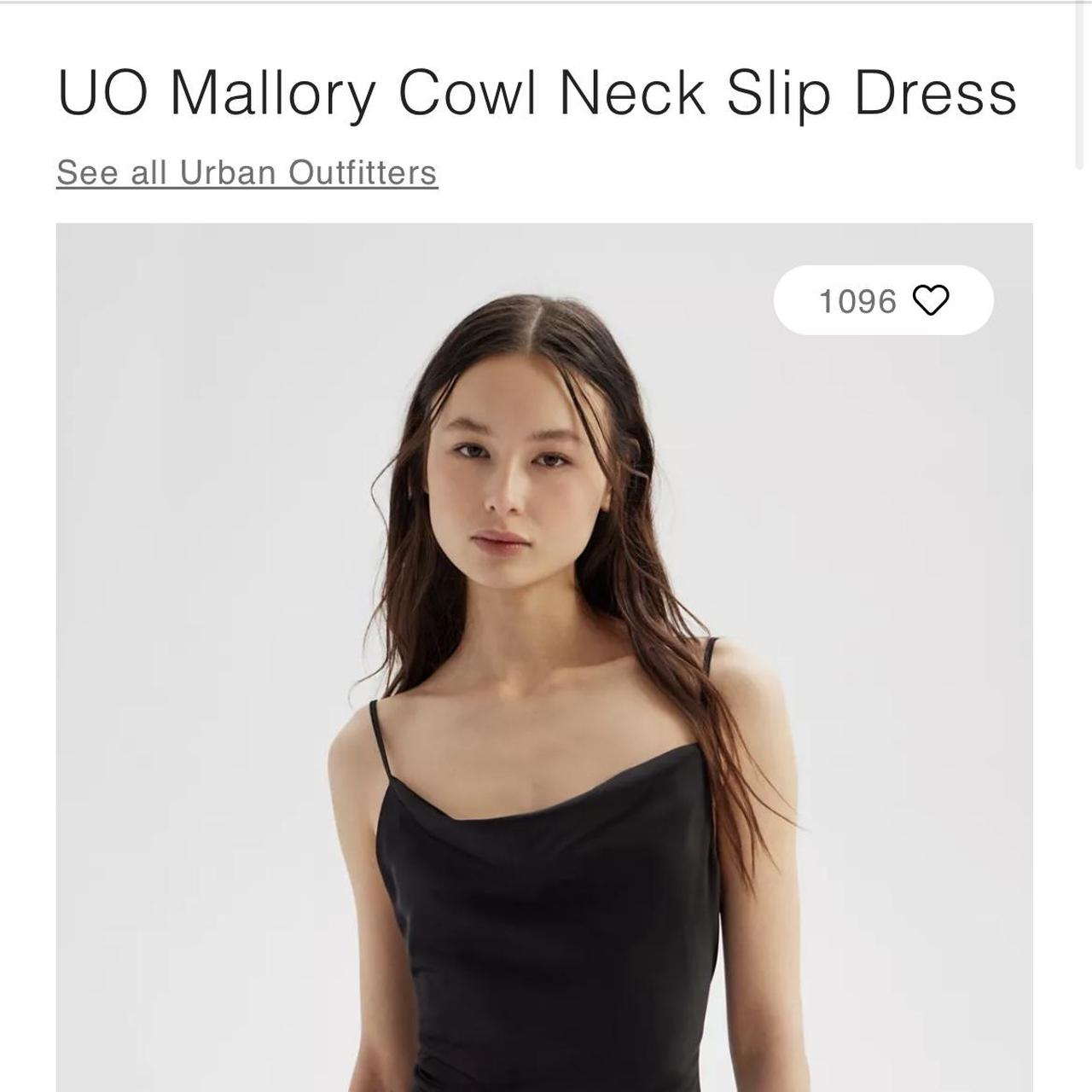 UO Mallory Cowl Neck Slip Dress WITH STAINS I - Depop