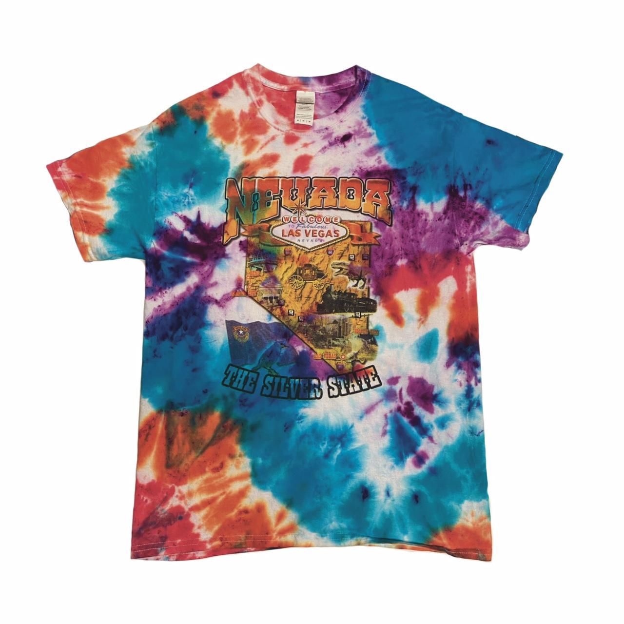 Custom Tie Dye Nevada Graphic Tee - Depop