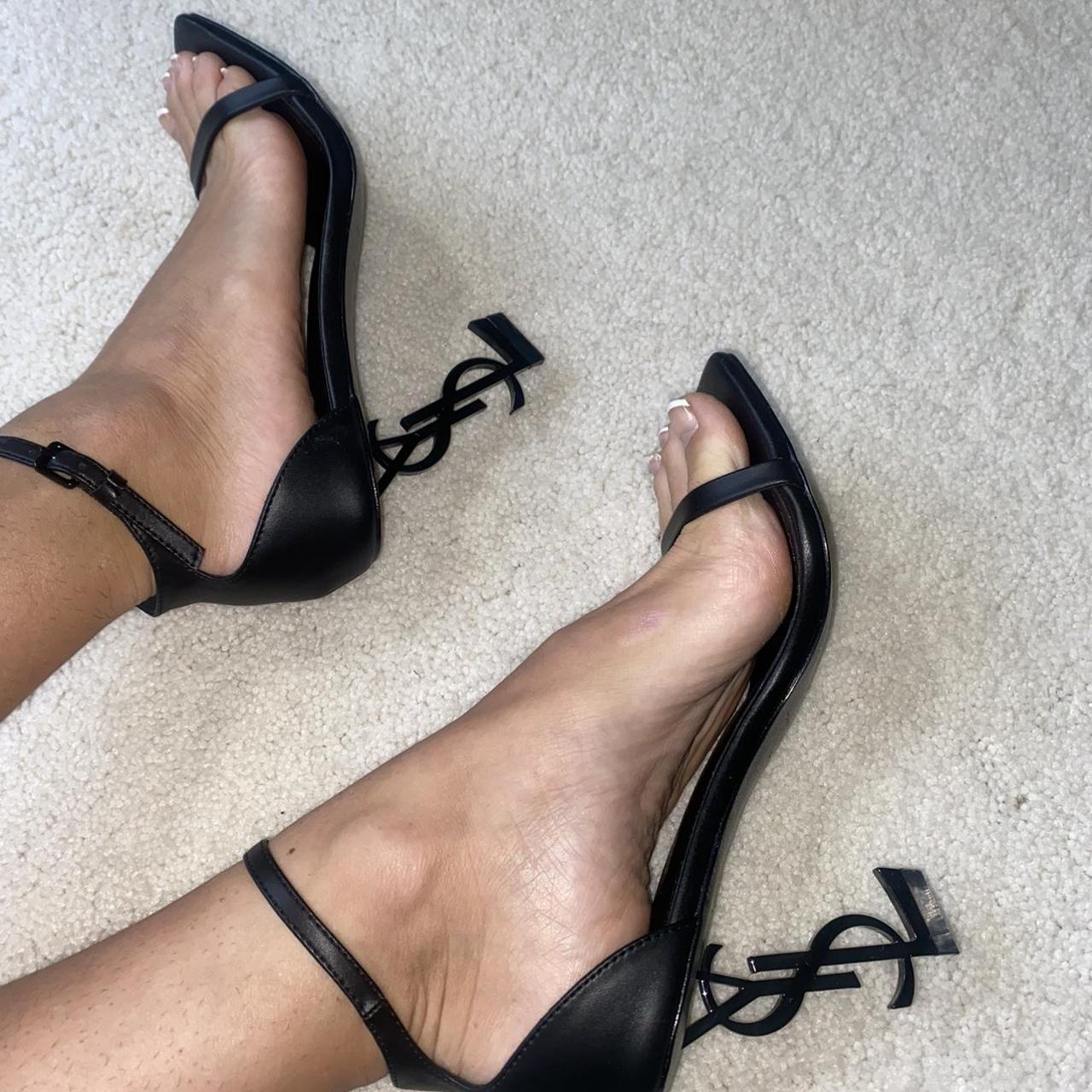 Black matte heels Never worn! In excellent condition. - Depop