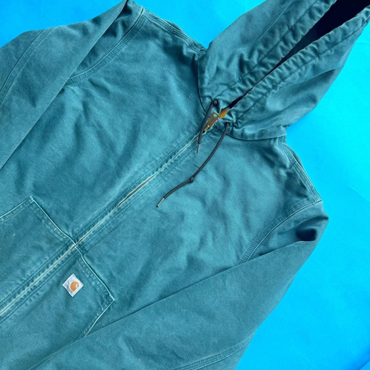 Green Carhartt Active Hooded Jacket Women’s Size... Depop