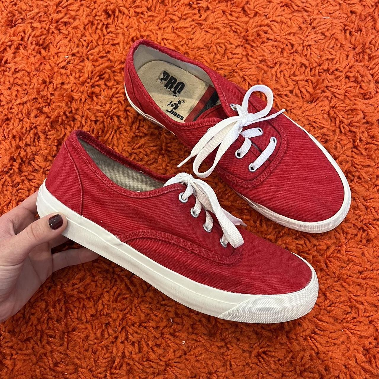 Keds Shoe Brand 70s inspired Red Pro low top Keds... - Depop