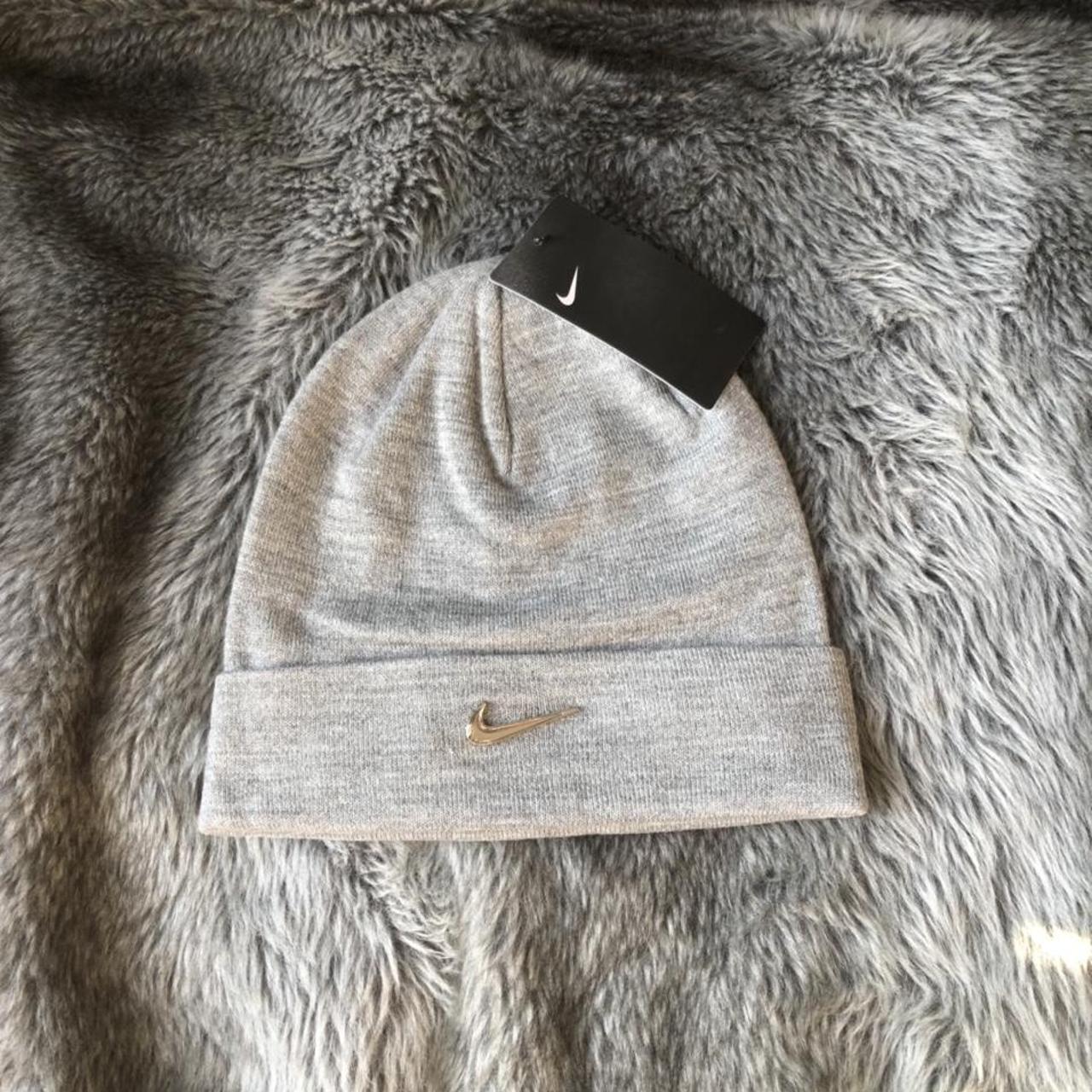 mens grey nike beanie