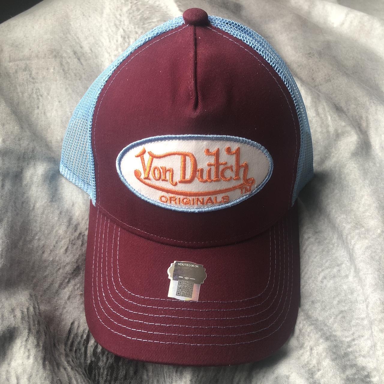 Von Dutch Trucker Cap. Beautiful burgundy & baby... - Depop