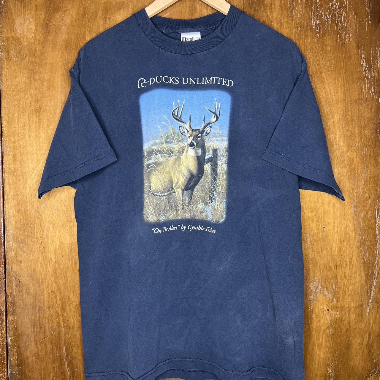2000s Ducks Unlimited Deer T Shirt Sz XL Minimal... - Depop