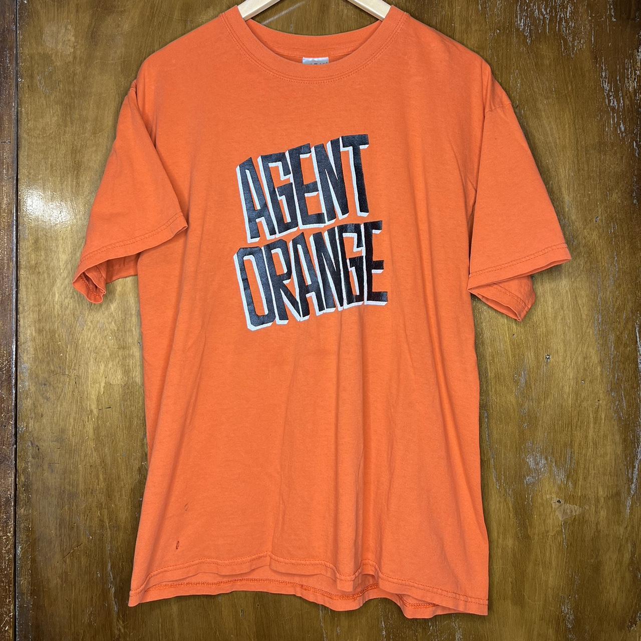 2000s Agent Orange Band T Shirt Sz L stains... - Depop